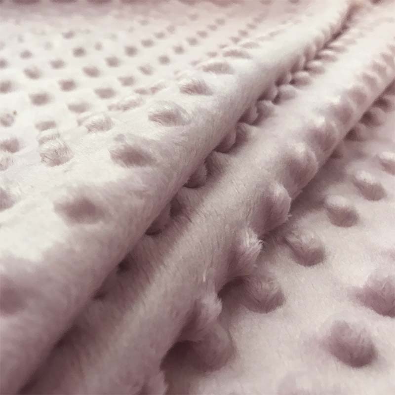 Tessuto Minky Dots Peluche Rosa Antico 