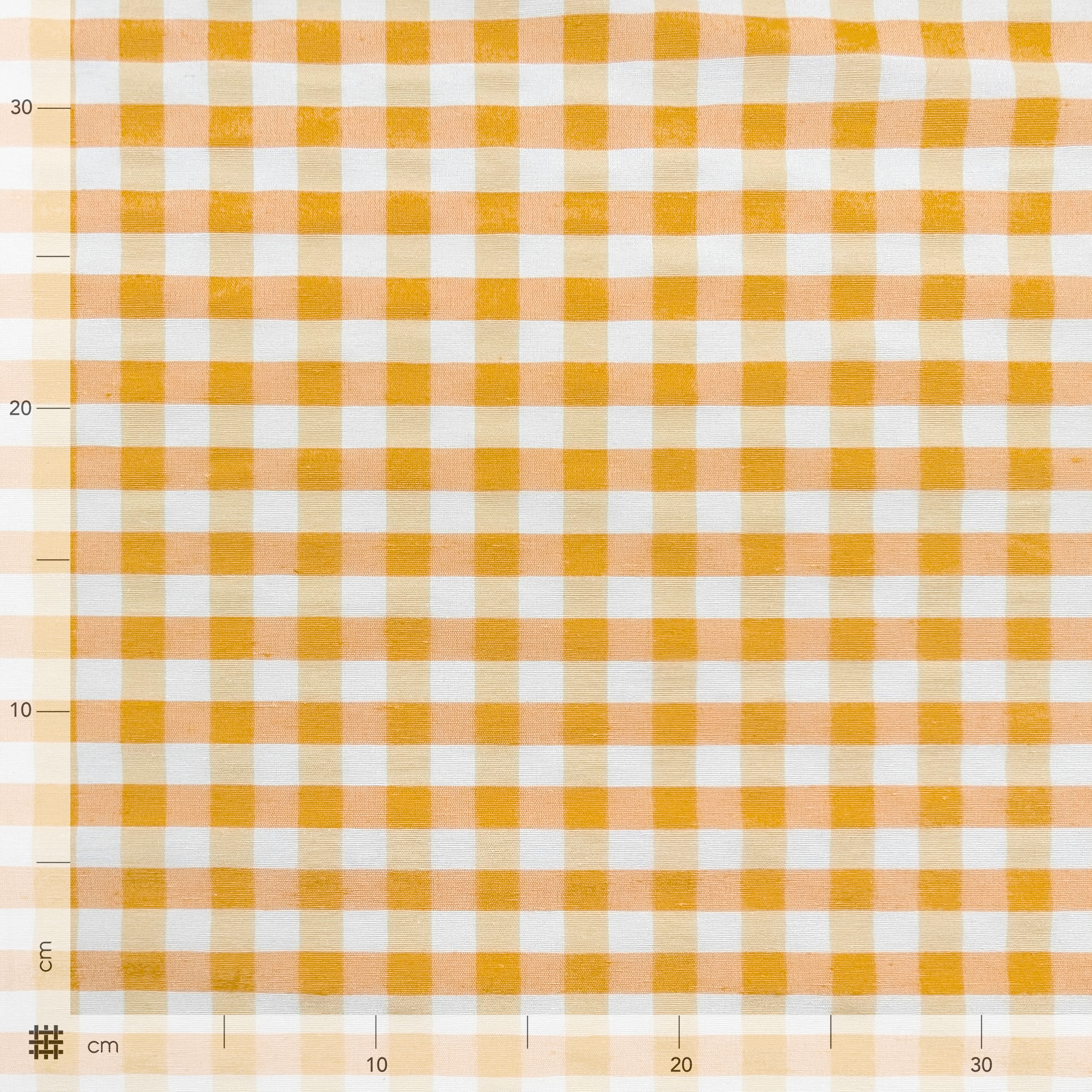 Yellow Check Pattern Yarn Dyed Fabric Image