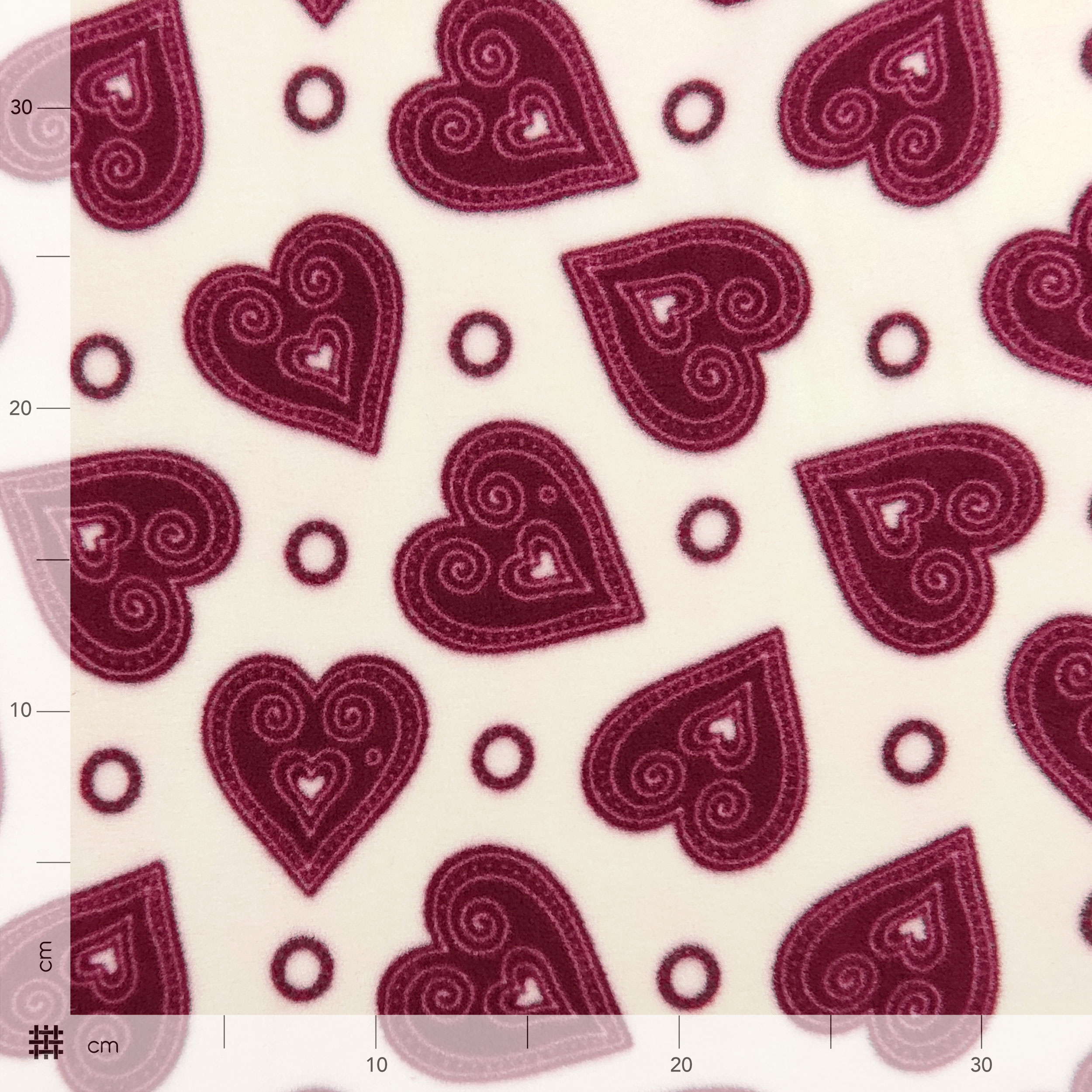 Corazones Burdeos Fondo Blanco