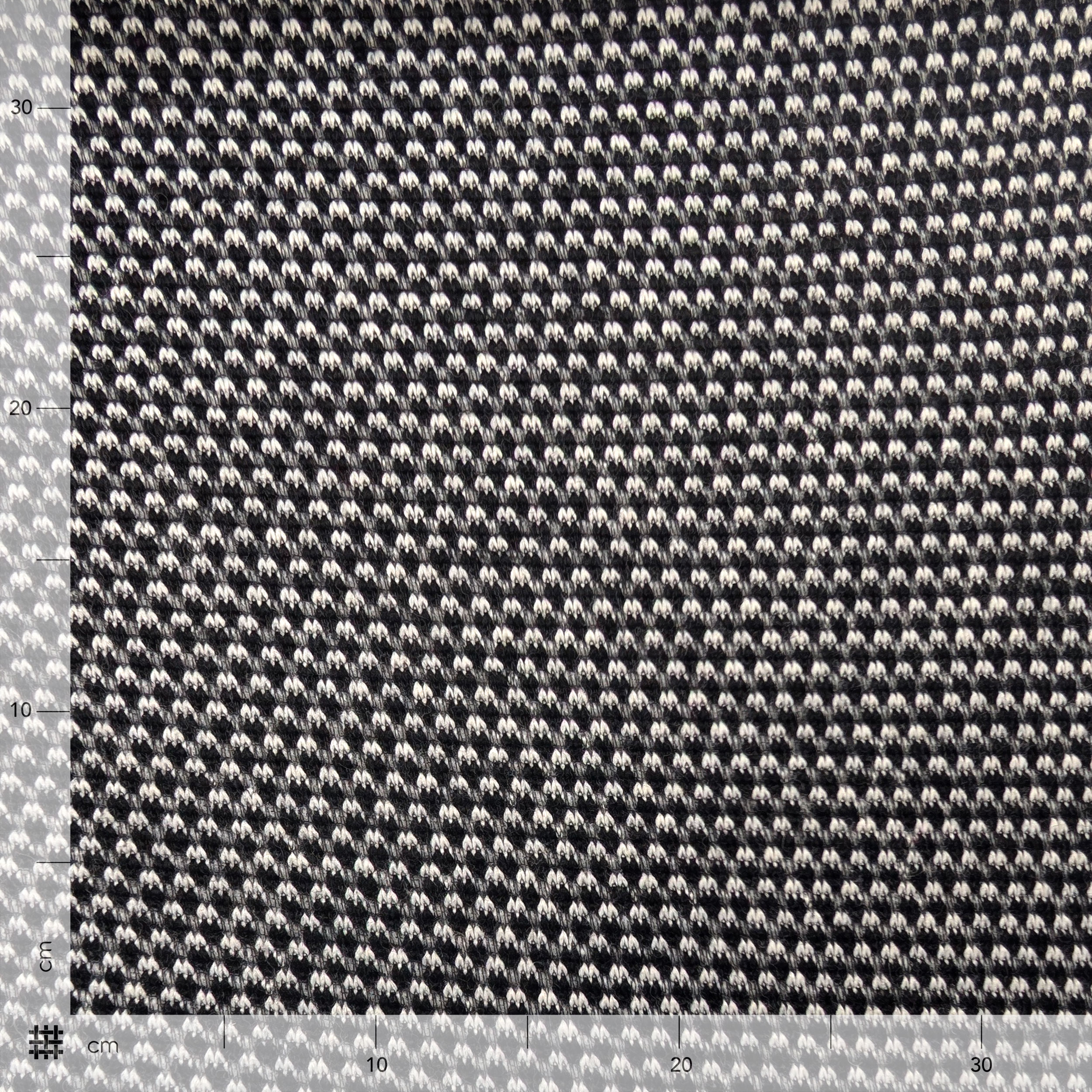 Black and White Knitted Effect Coat Image