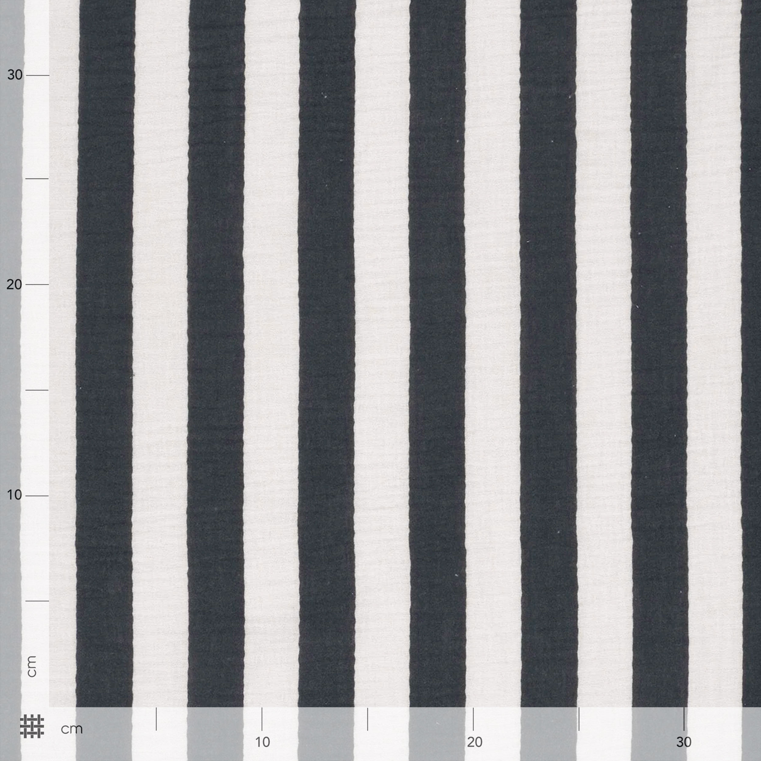 Cotton Muslin Vertical Stripes Blue Image