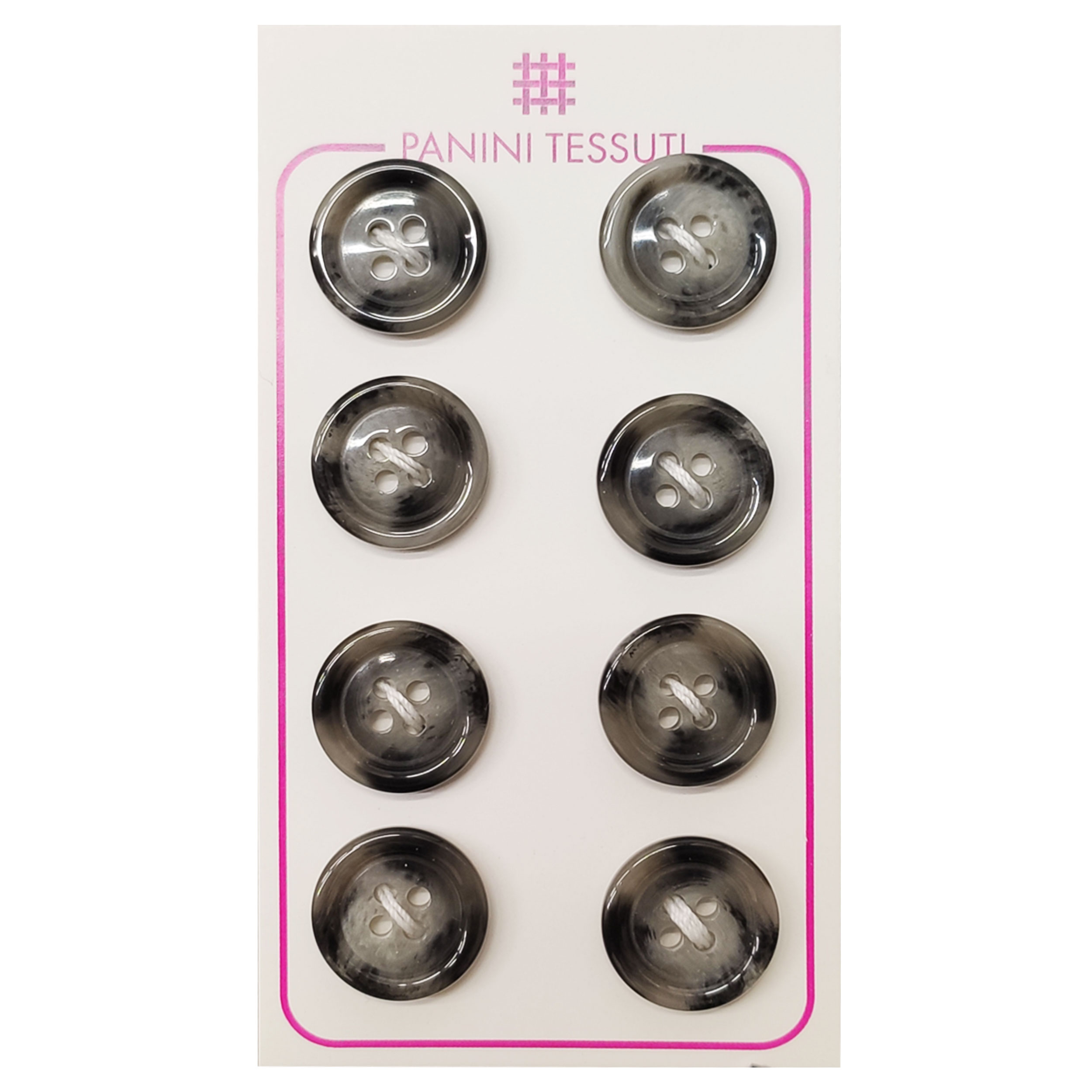 Boutons Mélange Brillant Couleur Gris 8 Pièces - Lin 24