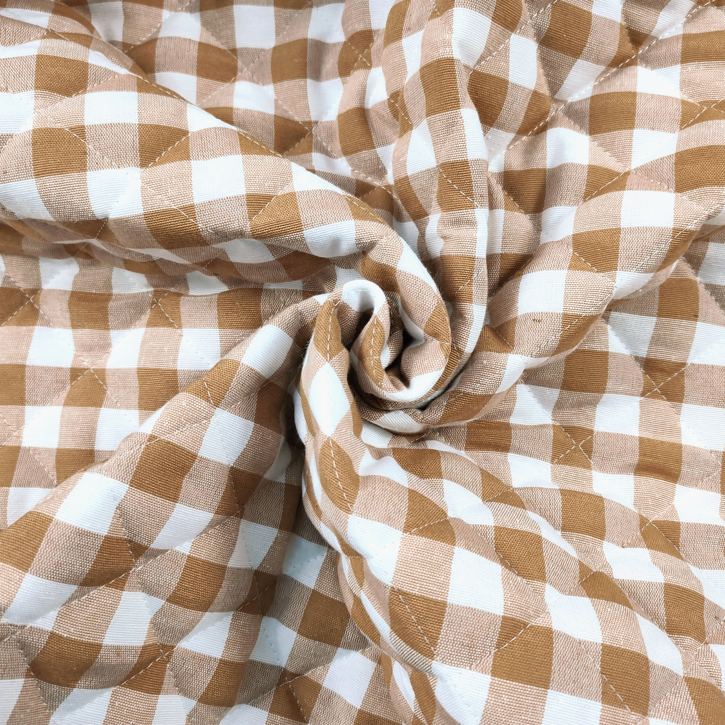 Quilted Biscuit Check Fabric