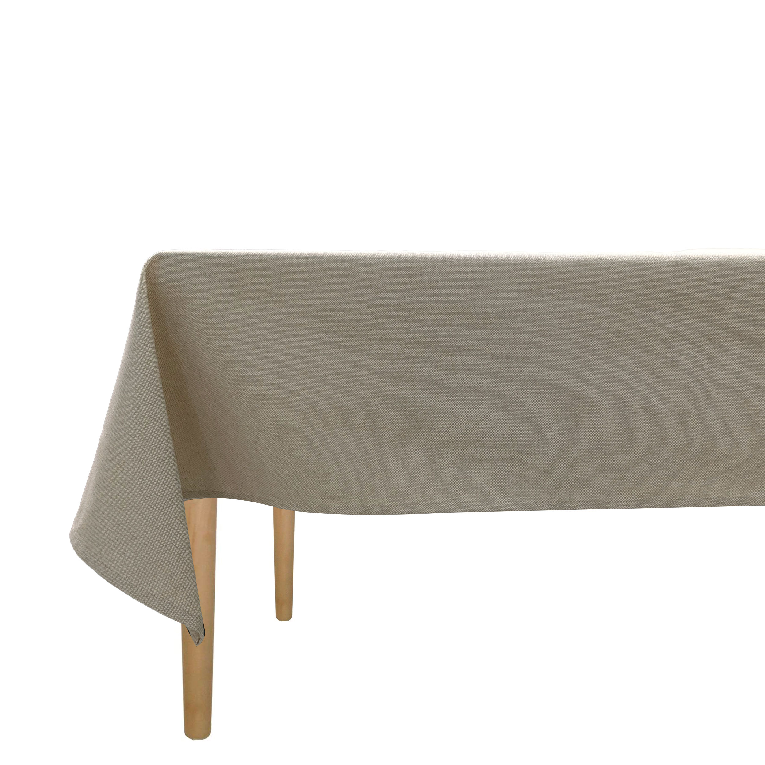 Ecru Plain Tablecloth Image