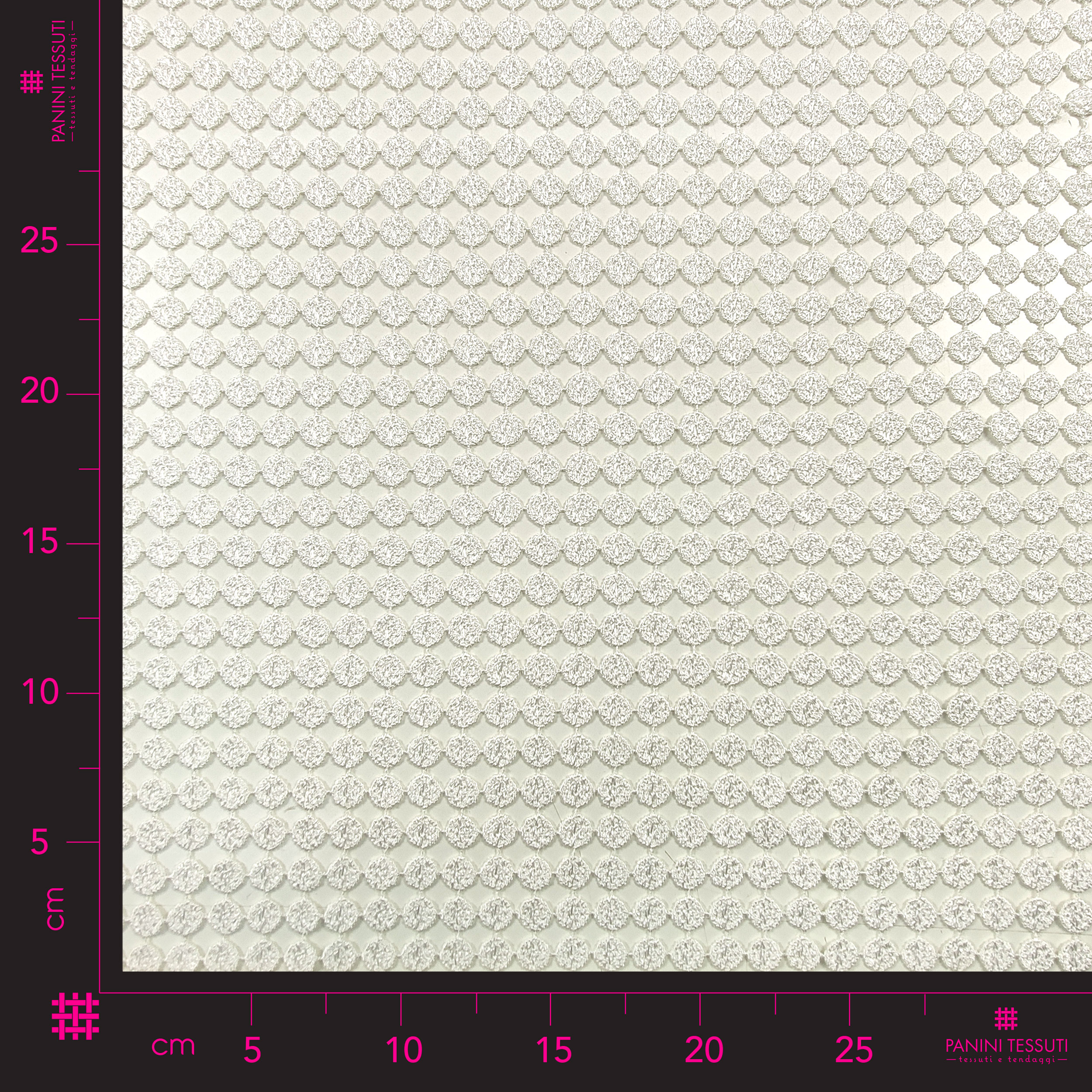 Tissu de rideau macramé à pois