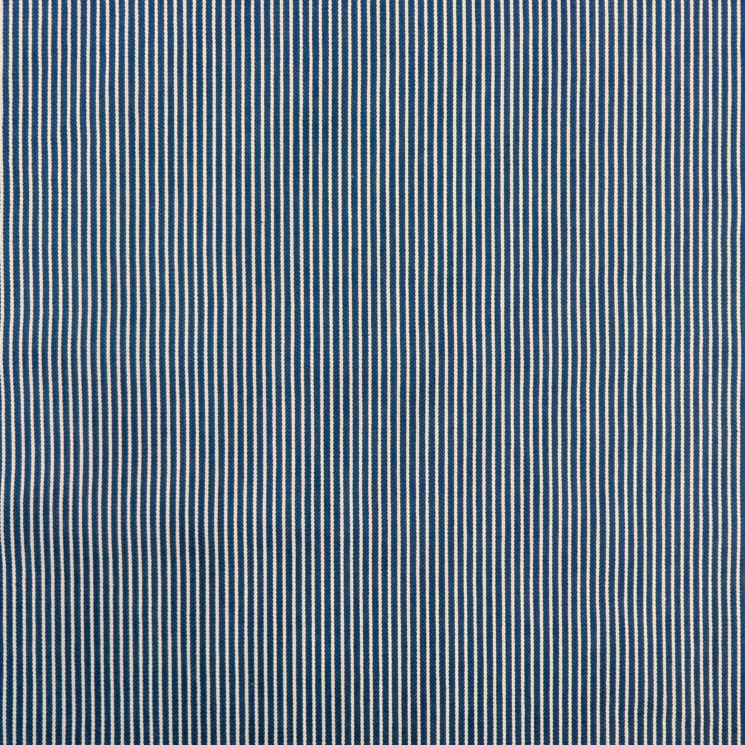 Denim Blue Vertical White Stripes Image