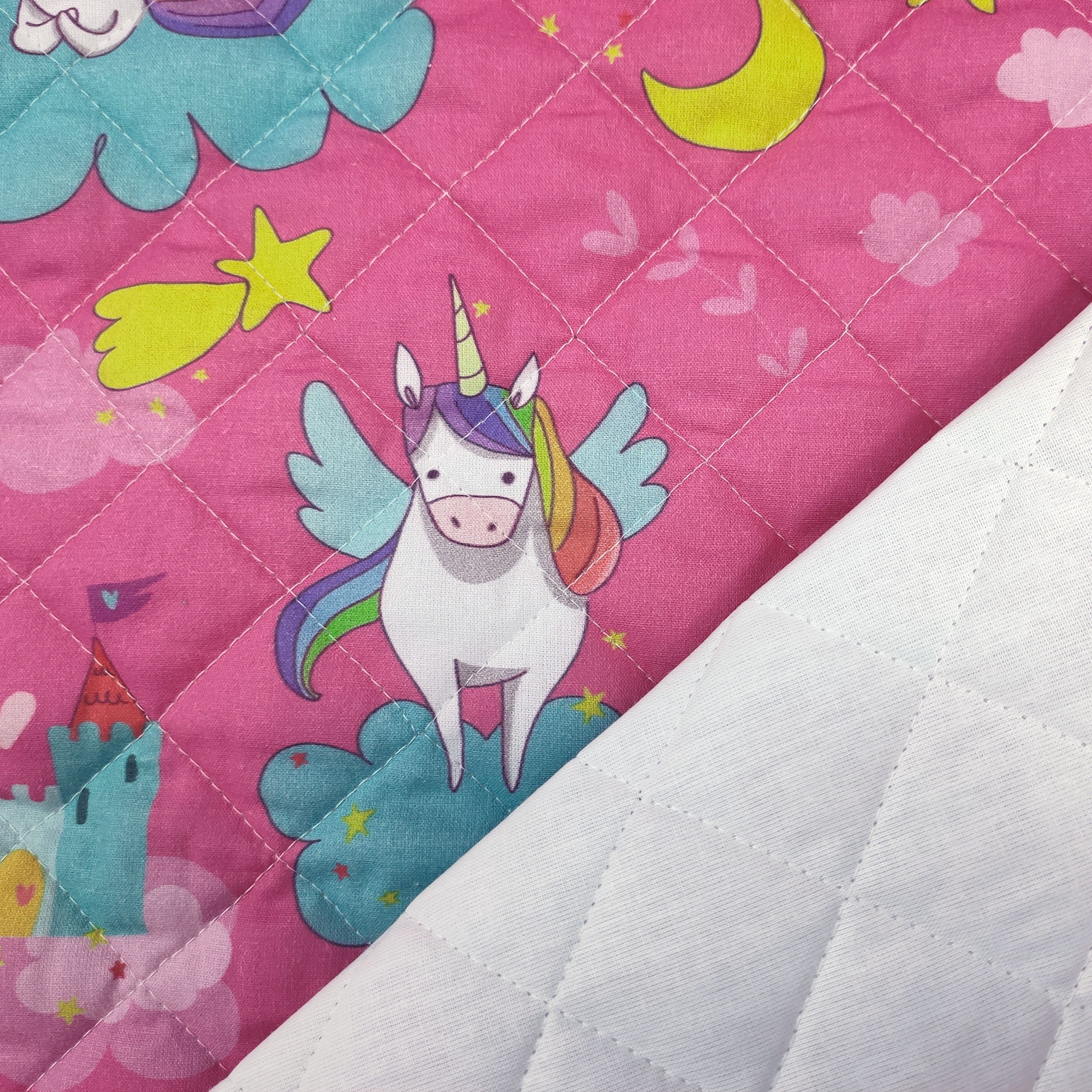 Panini Tessuti Quilted Cotton - Unicorns and Castles  Image