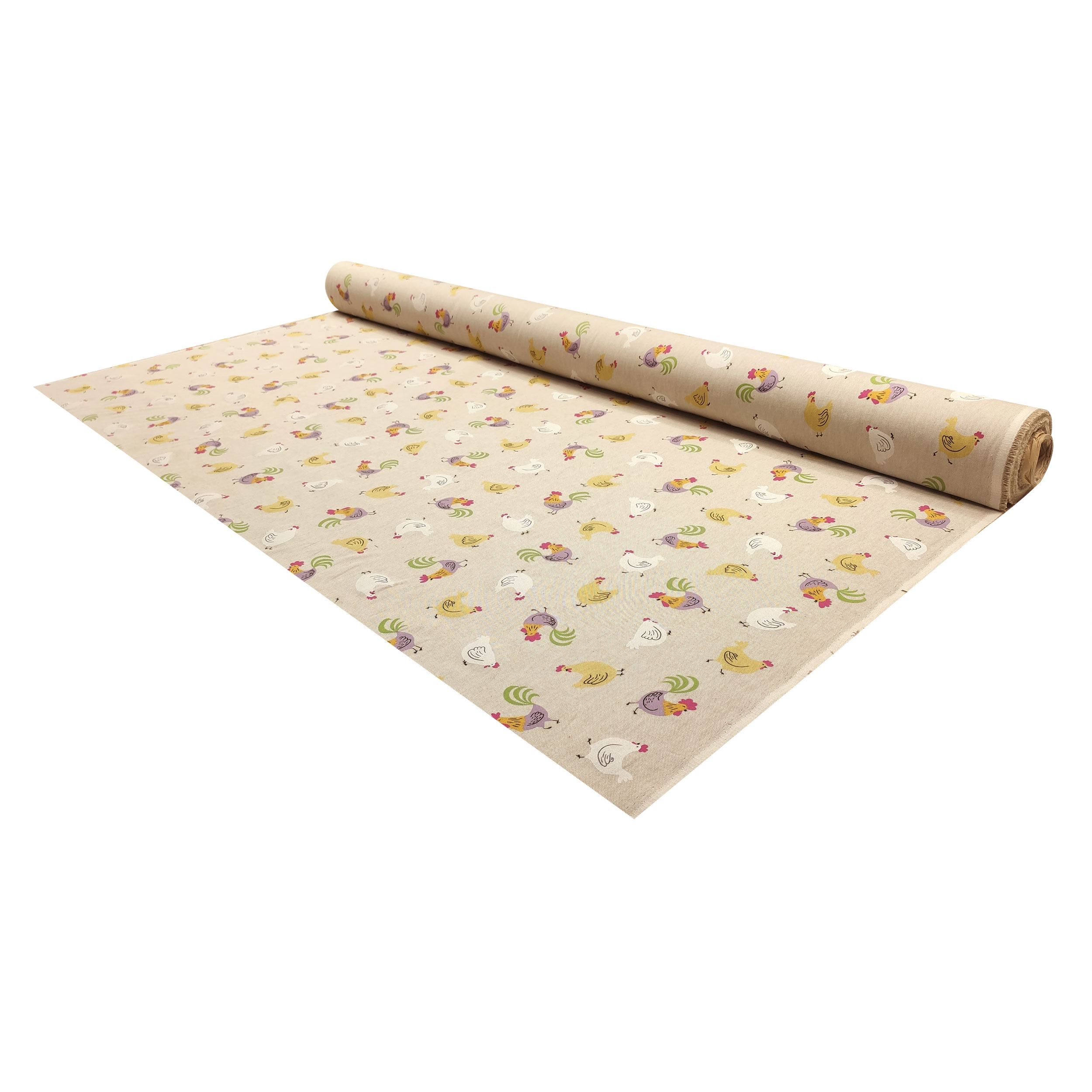 Panama Fabric Coloured Hens Image