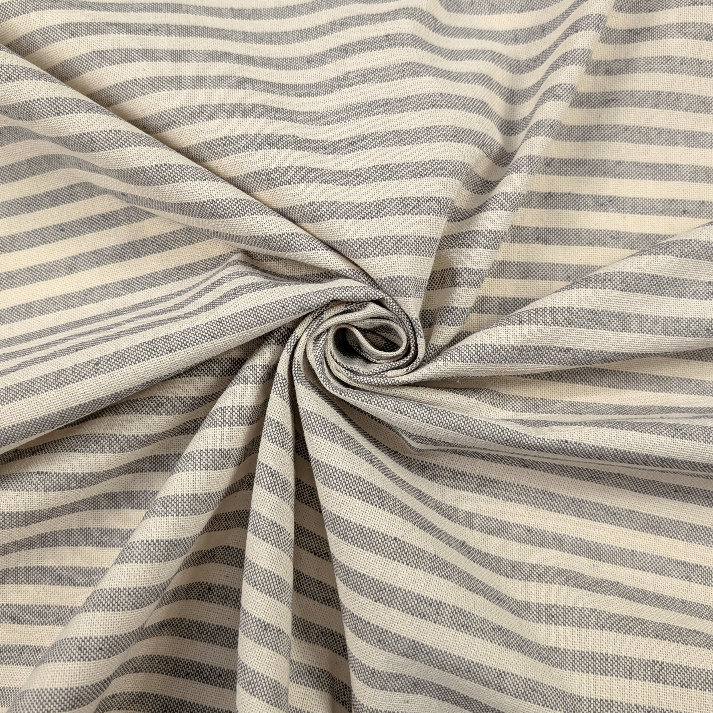 Panama Horizontal Stripes Grey and Cream Image