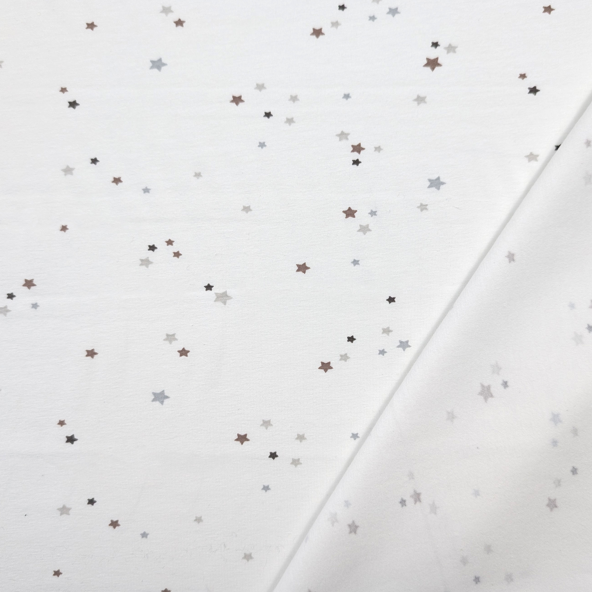 Jersey Cotton White Stars Image