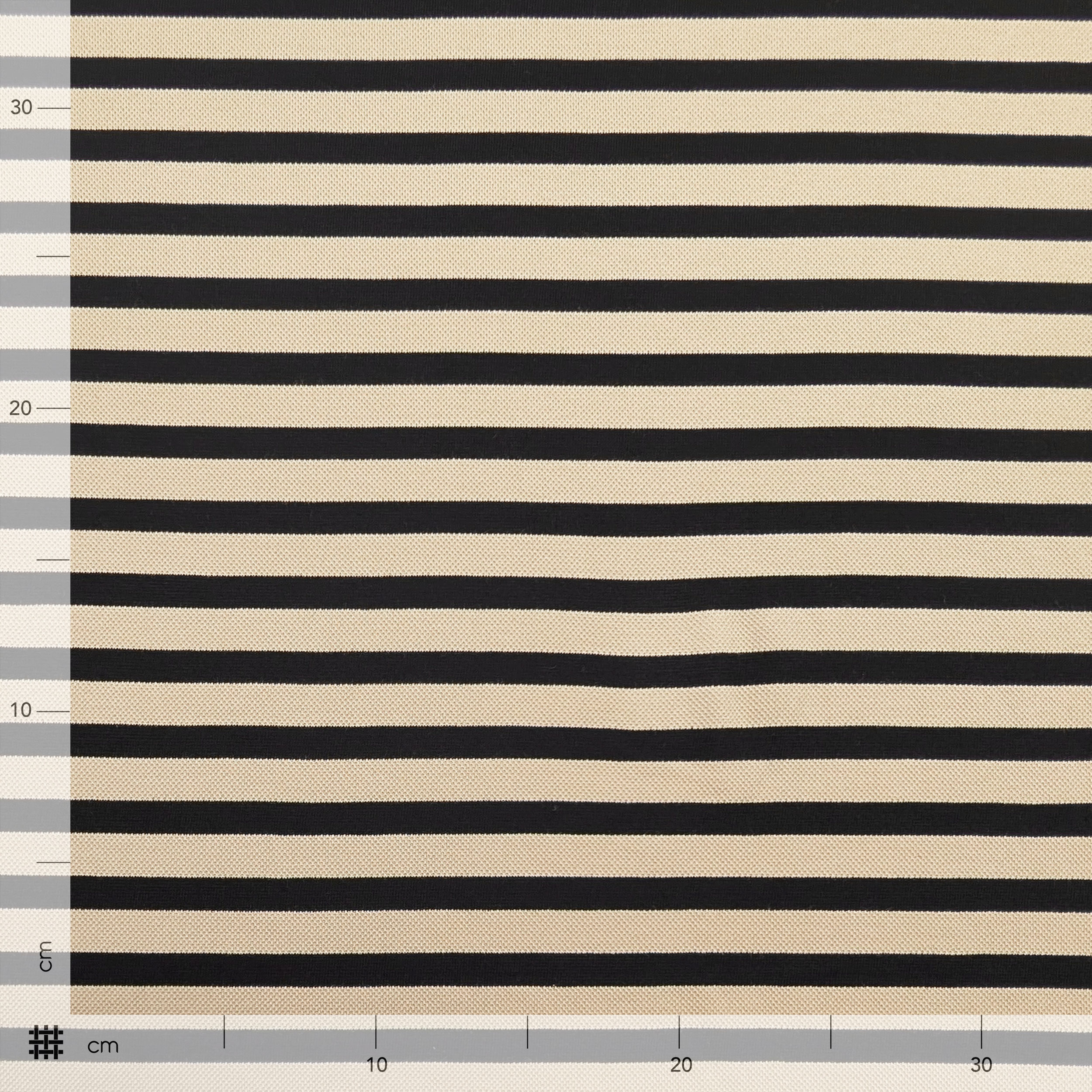 Jersey nid d'abeille rayé beige