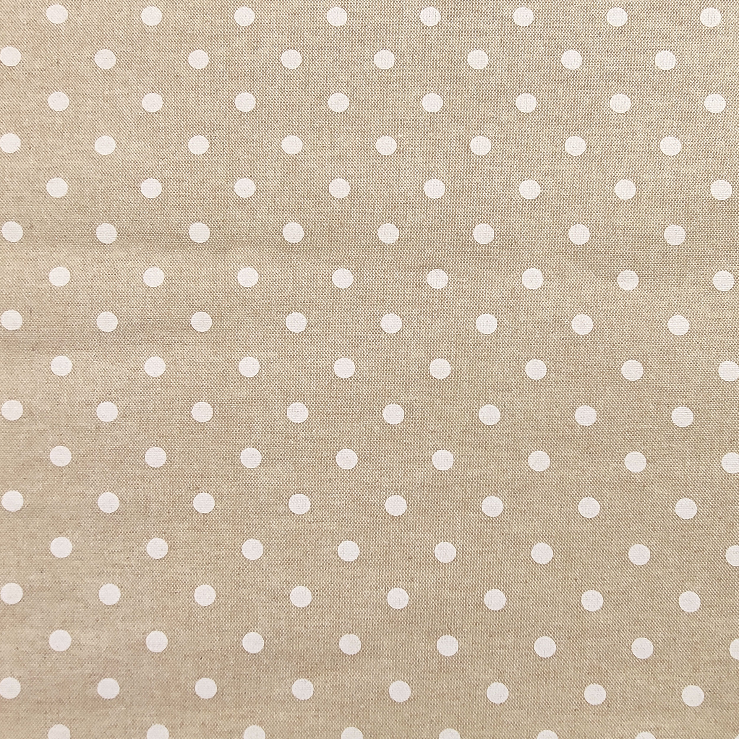 Nappe en résine beige à pois anti-taches Image