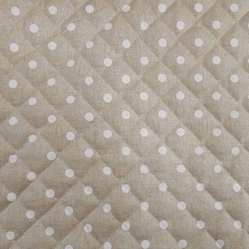 Quilted Fabric Medium White Polka Dots