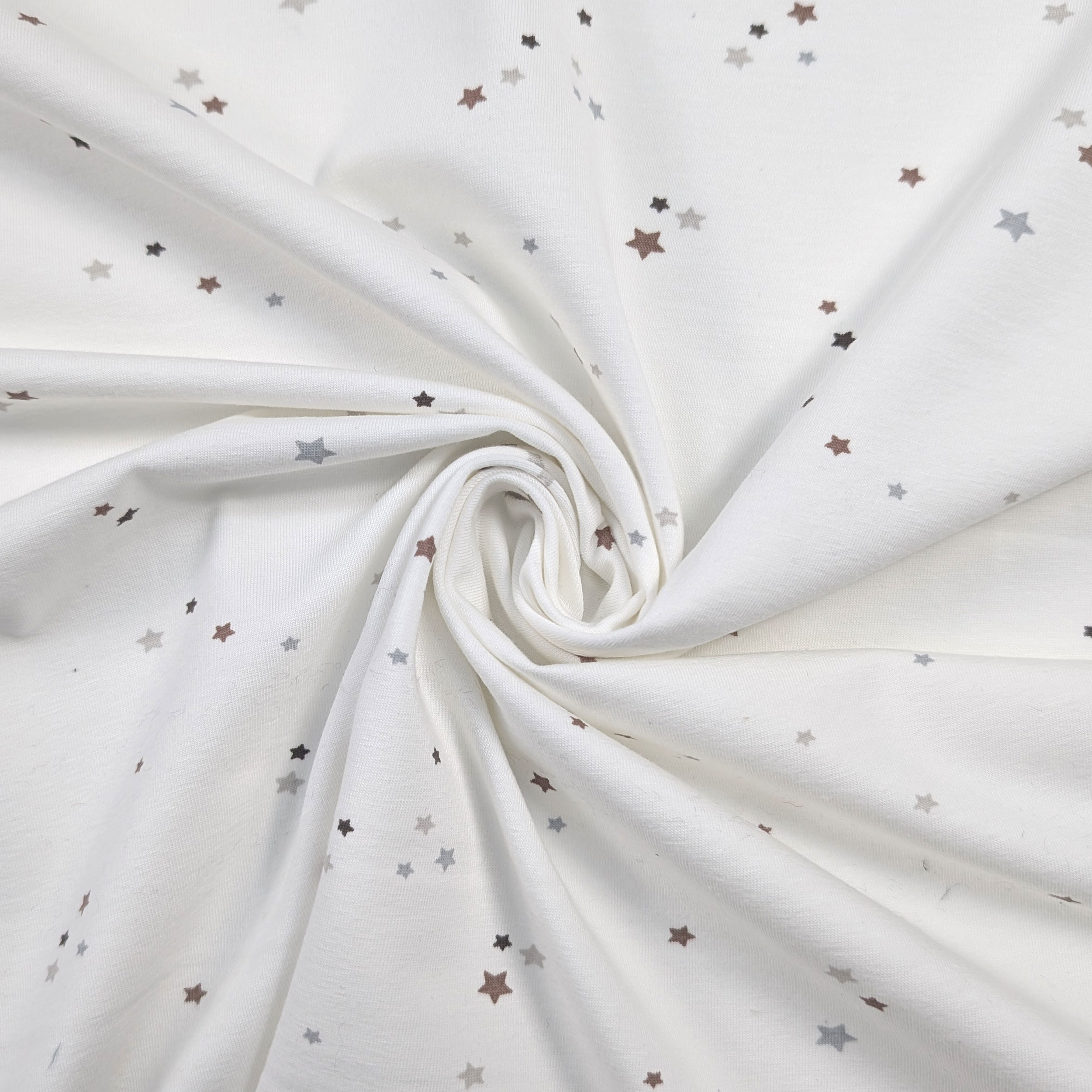 Jersey Cotton White Stars Image