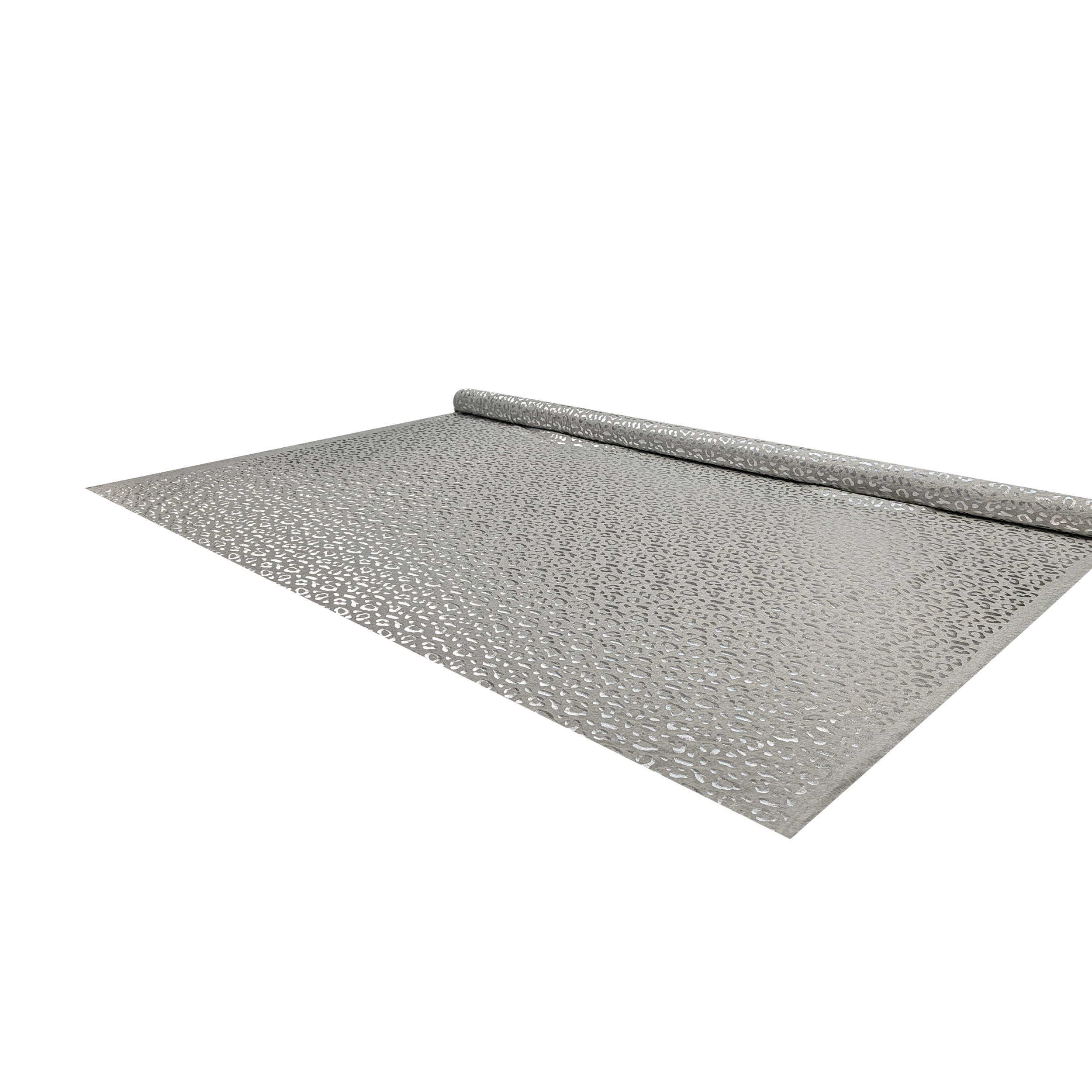 Silver Spotted Grey Cotton Jersey Image