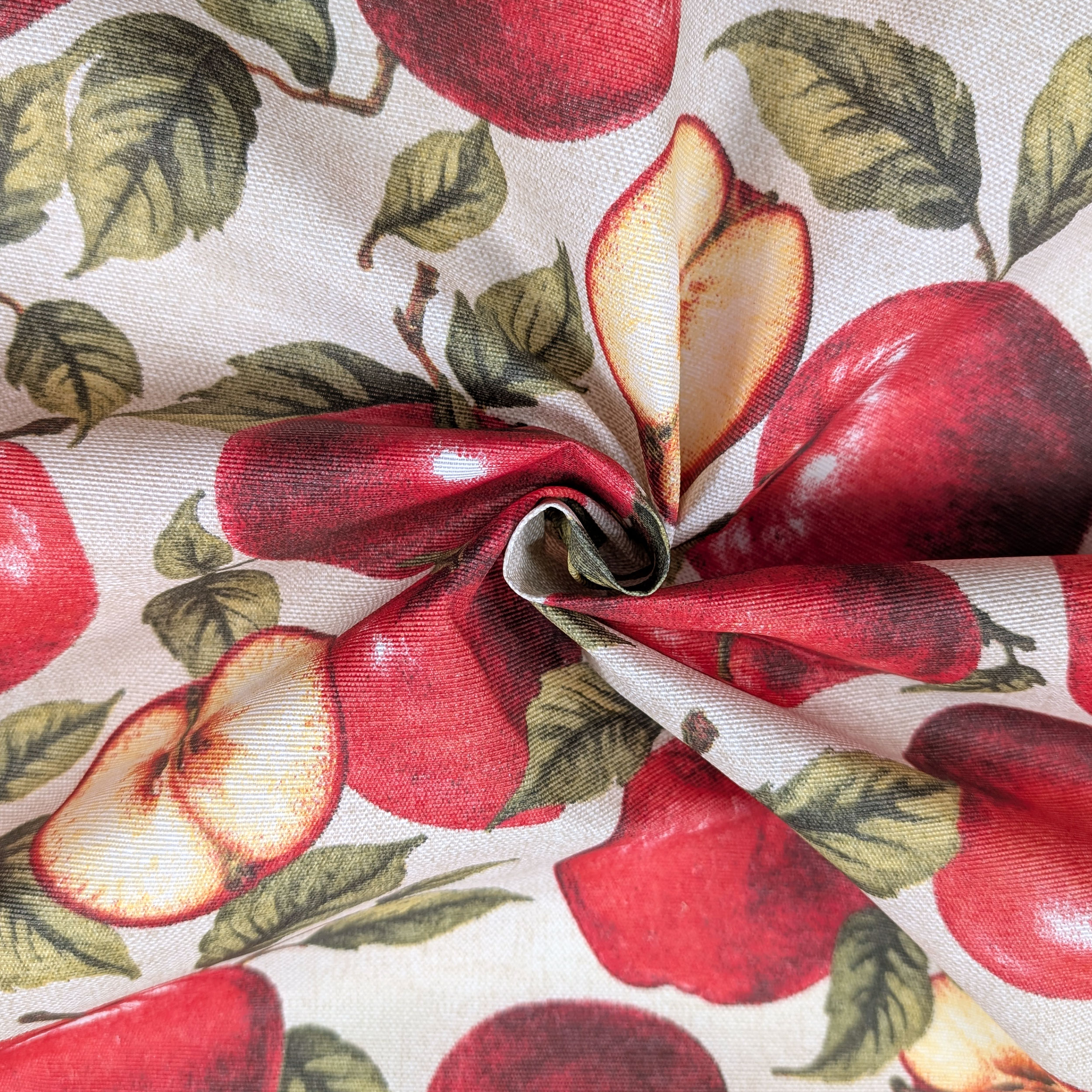 Fabric for Resin Tablecloth Apples Image