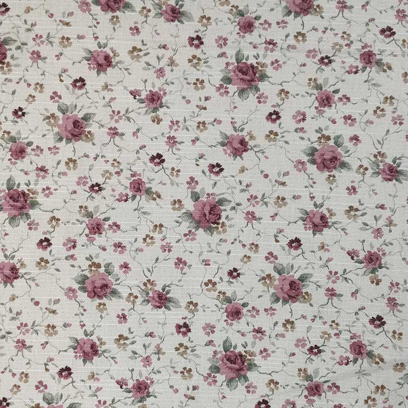 Cotton Blend Fabric Pink Flowers