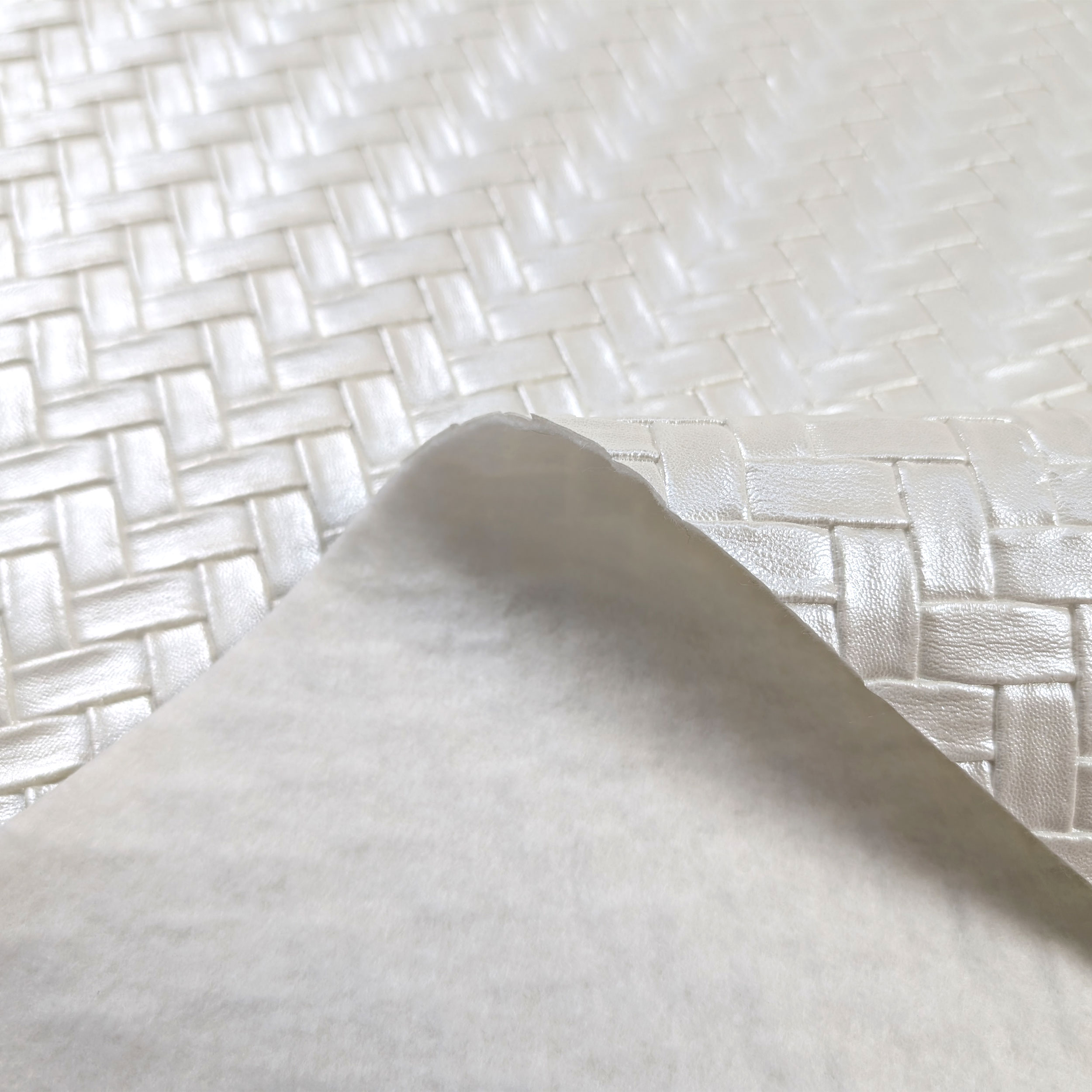 Upholstery Woven Faux Leather - Black Image