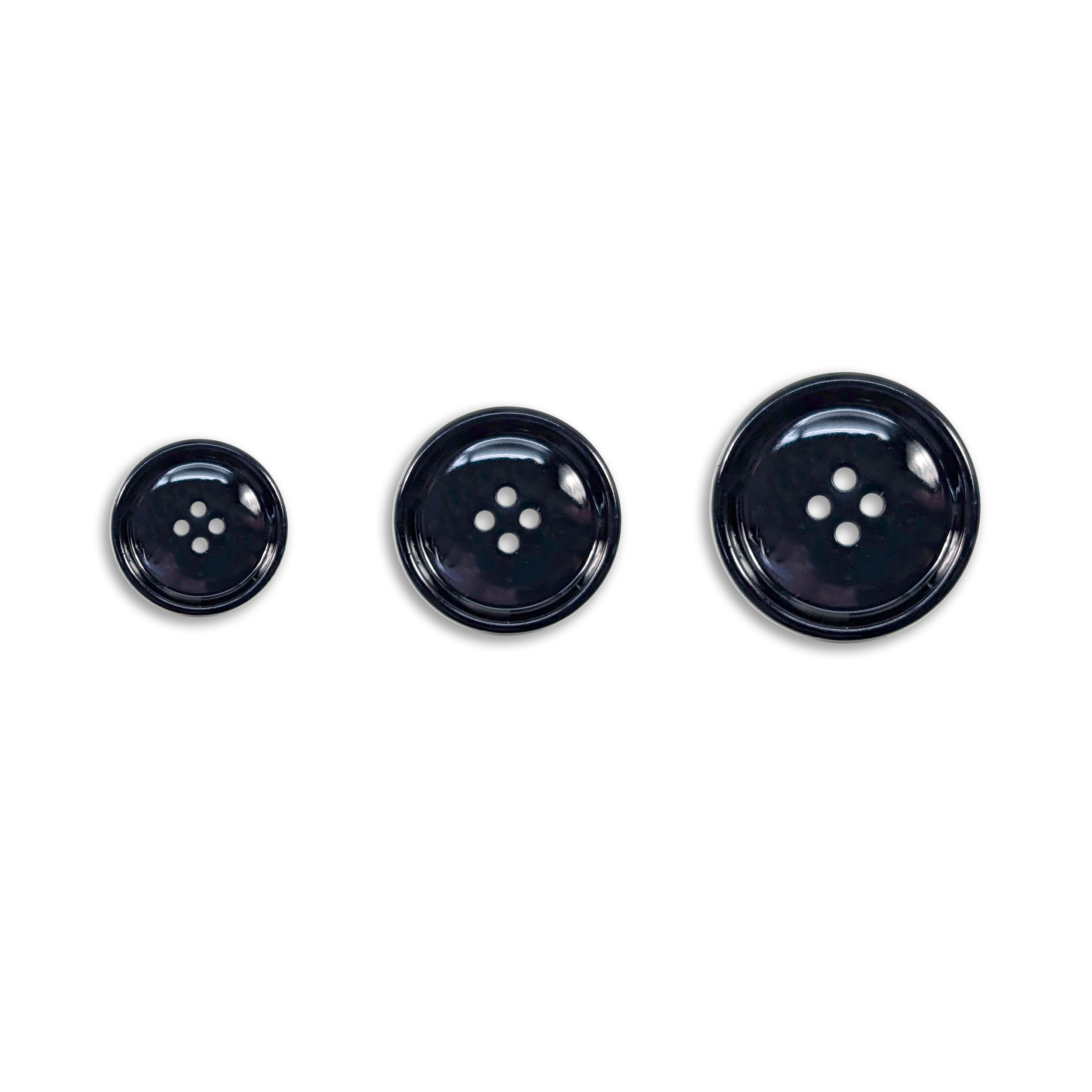 Polished Finish Button Blue 4 Holes Image