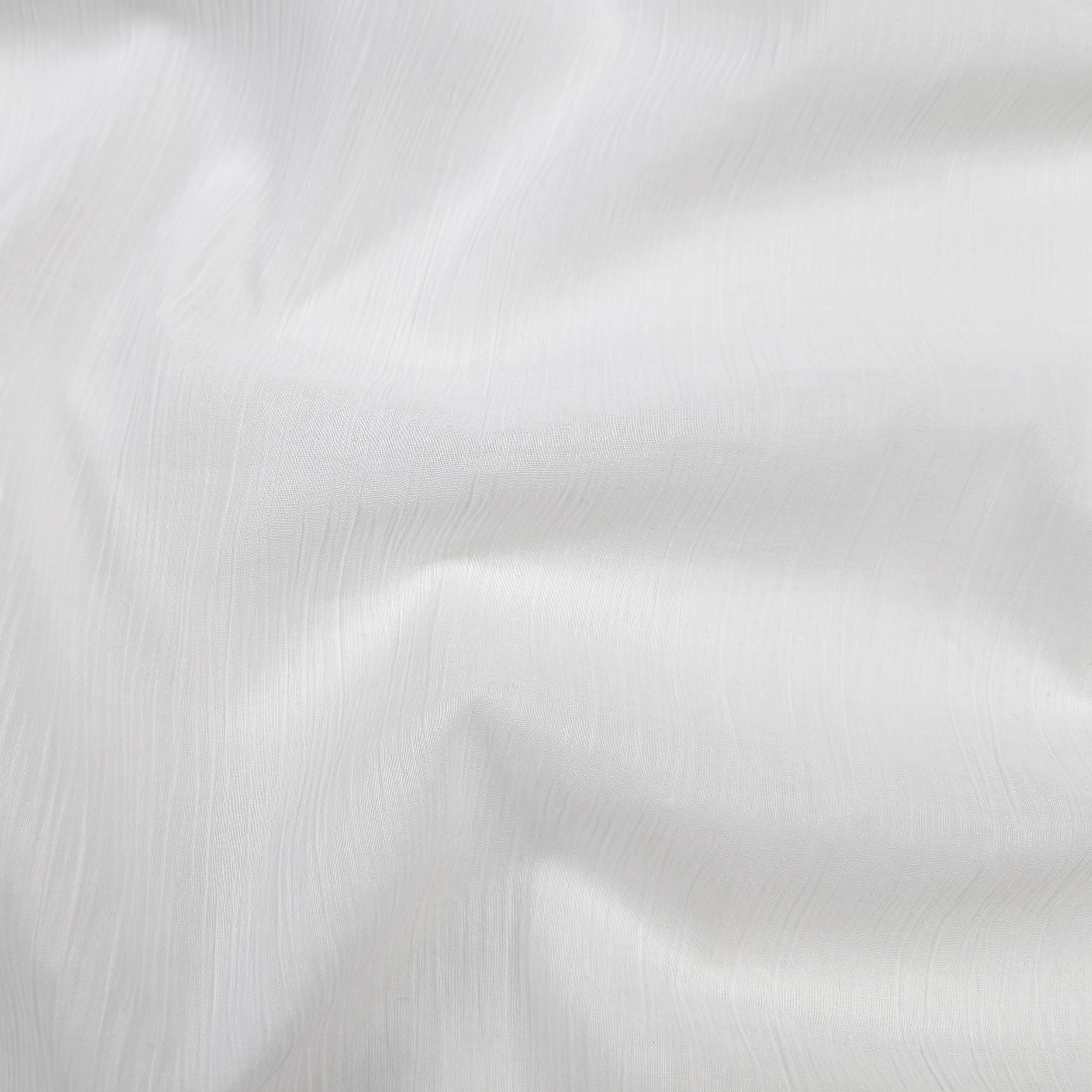White Cotton Pleated Fabric Image
