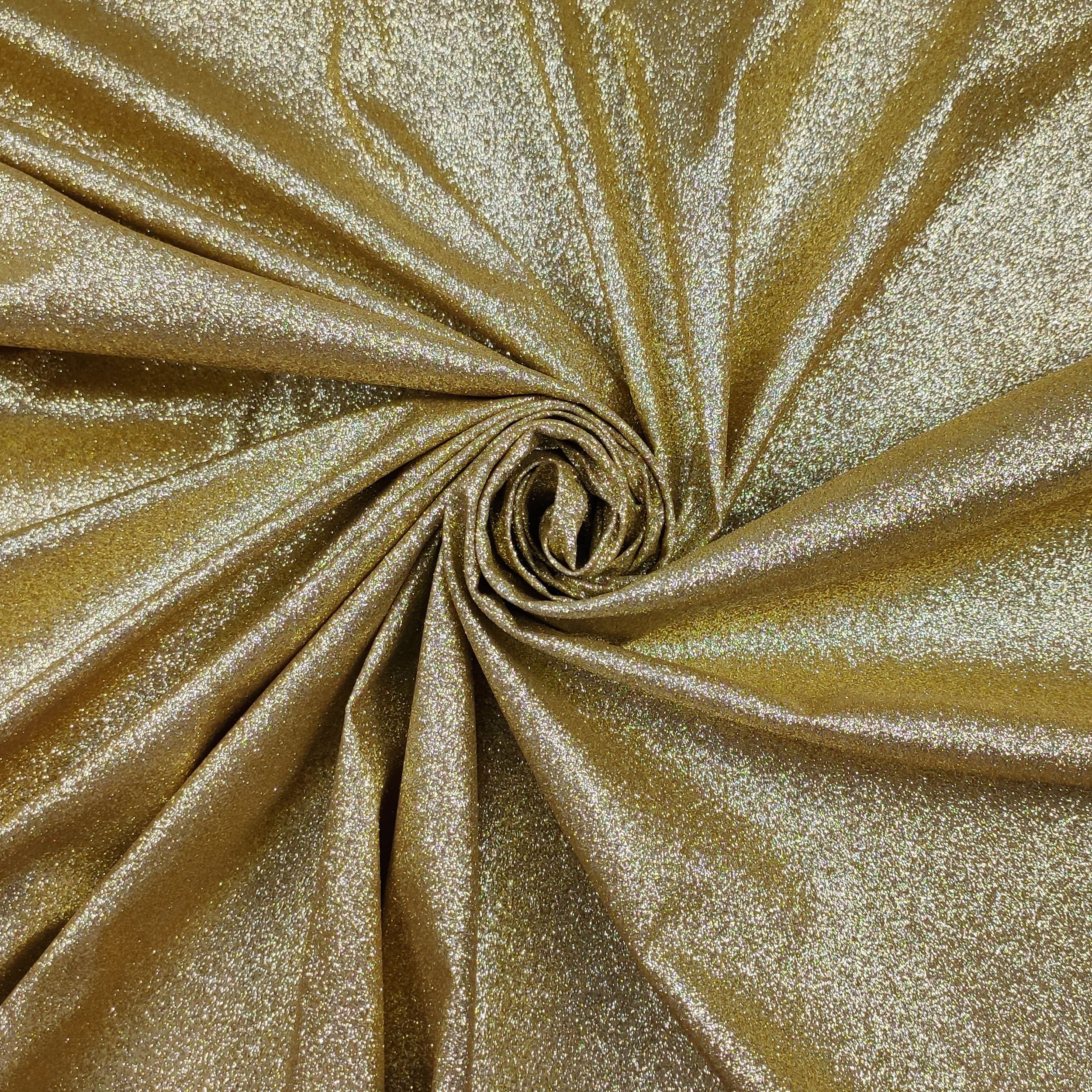 Satin pailleté or H 150 cm