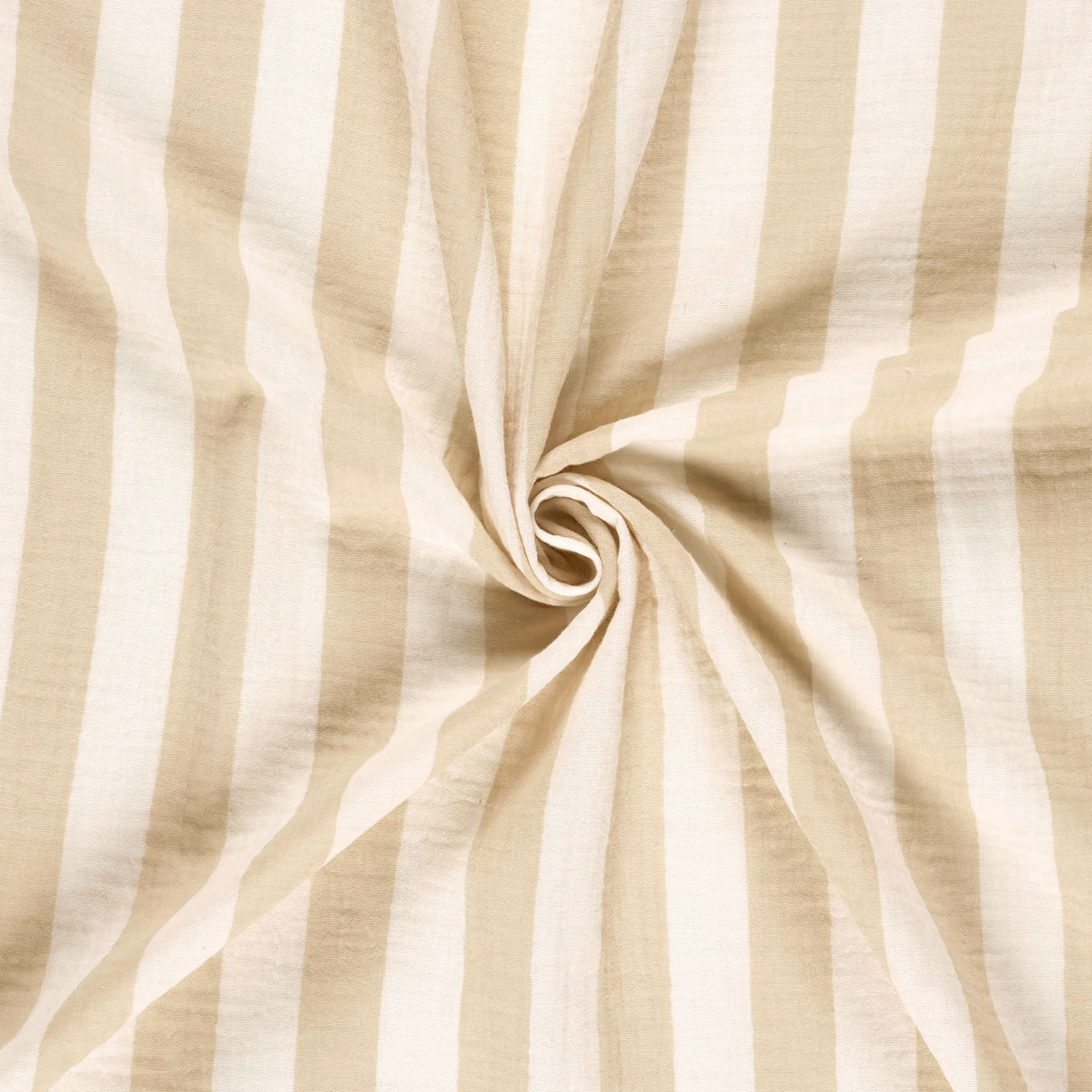 Cotton Muslin Vertical Stripes Beige Image