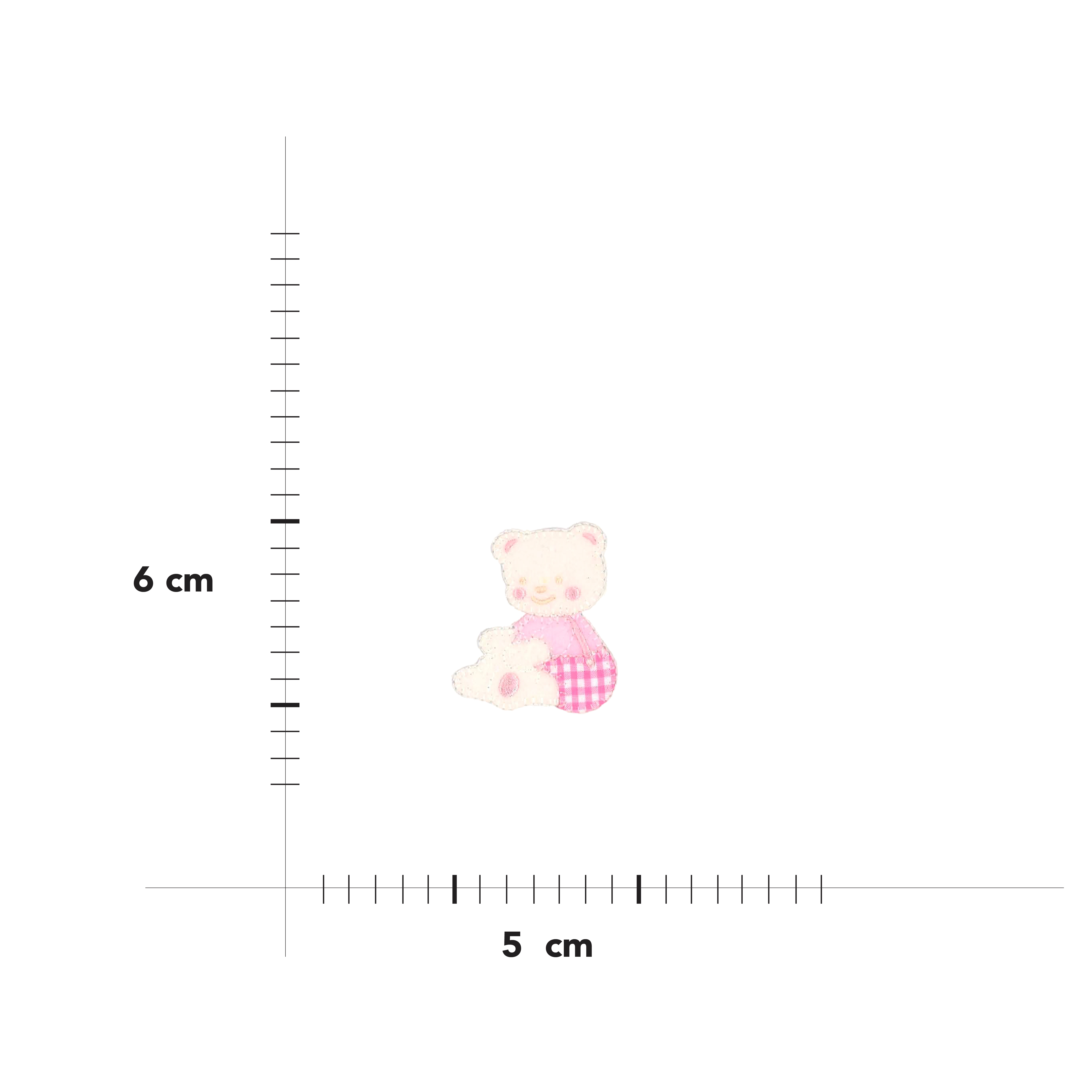 Small Dungaree Bear Applique Image