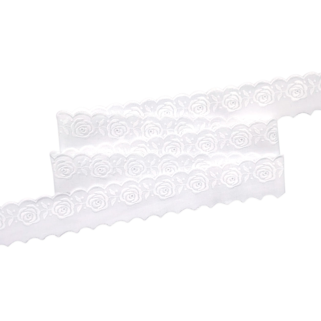 Rose blanche Sangallo Passementerie