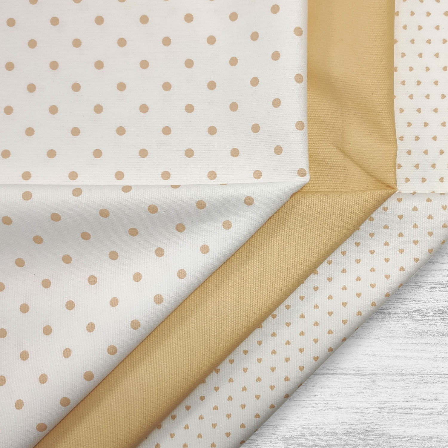 Tejido de algodón Piquet Cuoricini Beige
