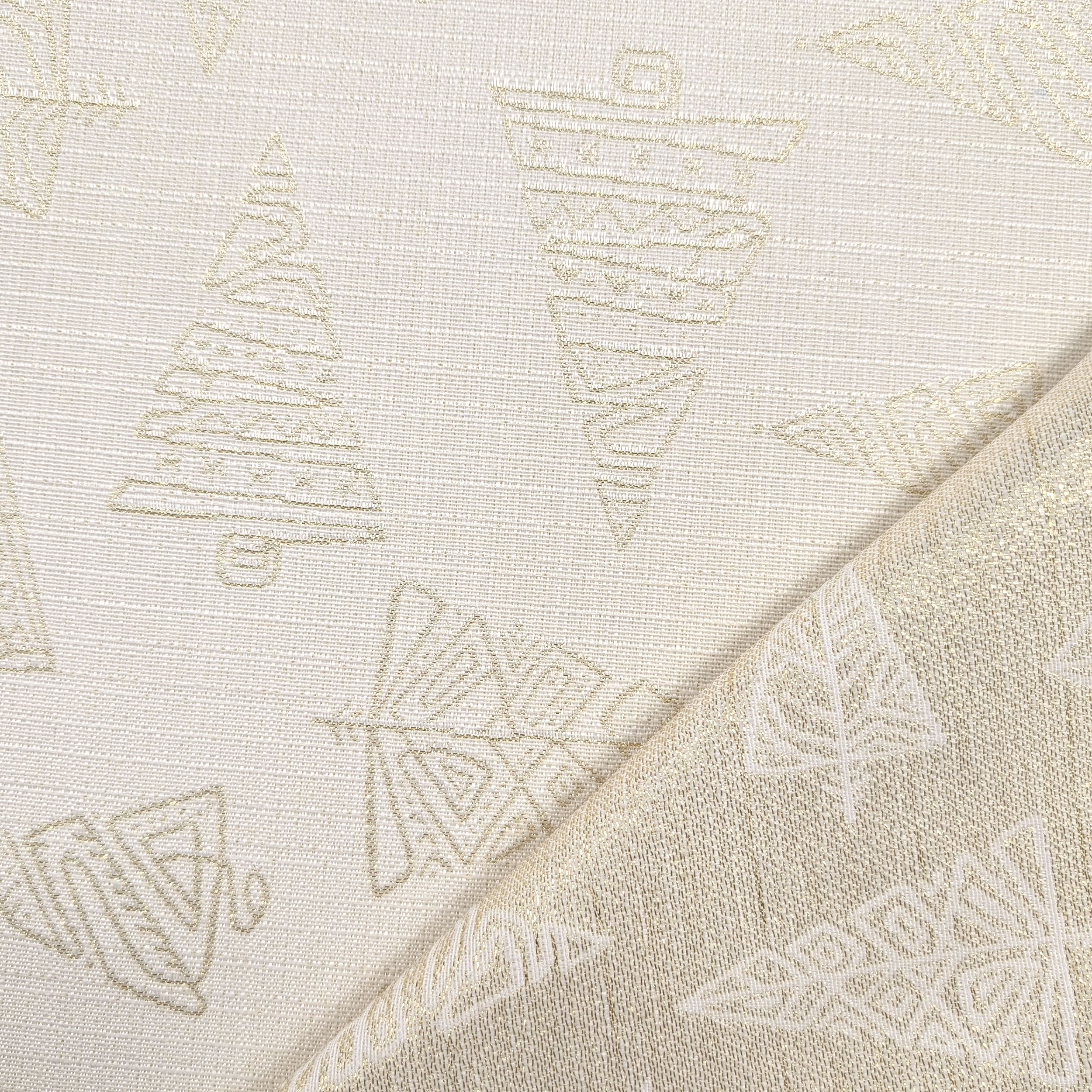 Christmas Jacquard with Golden Lurex Trees Image