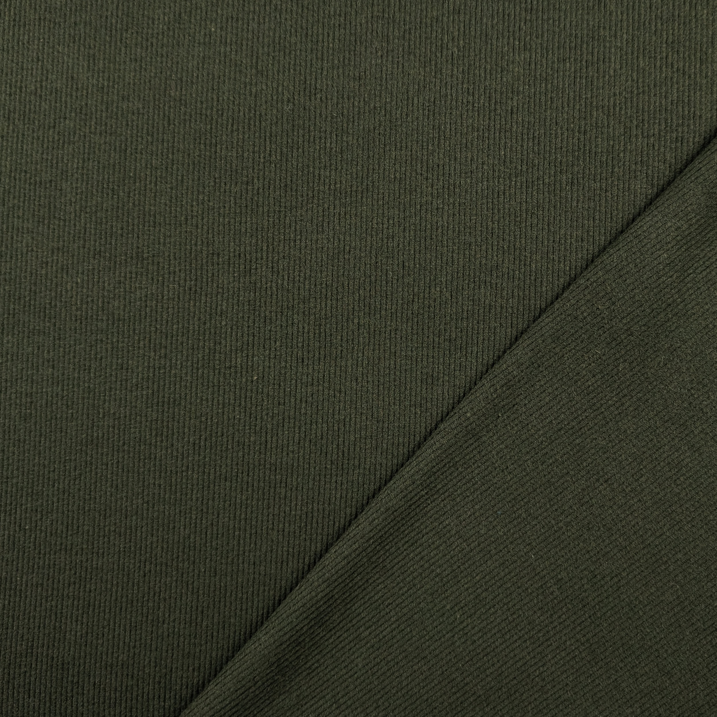 Cannetted Jersey Military Green Warm Cotton Image