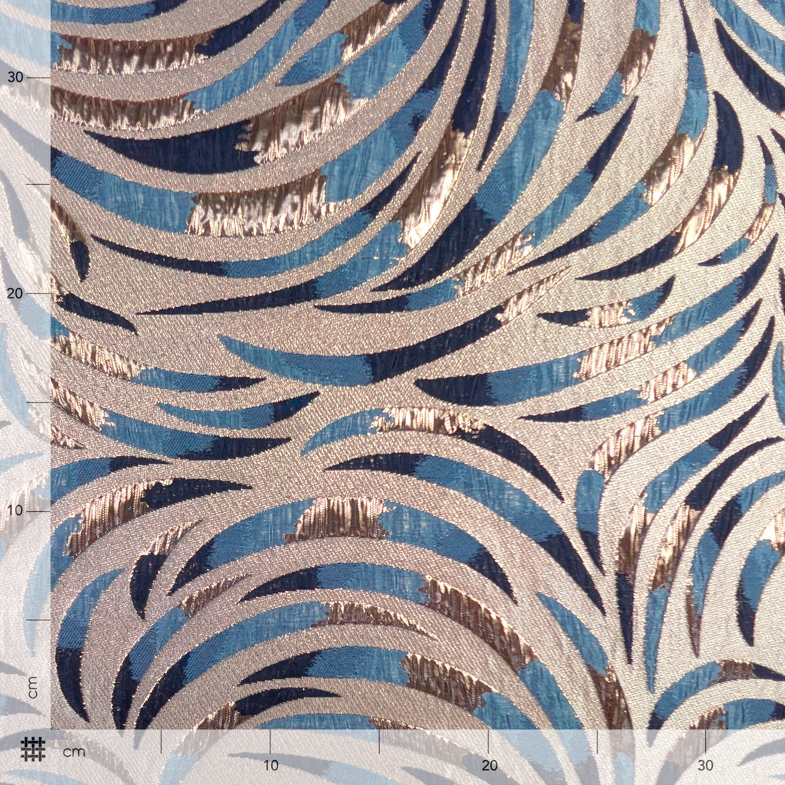 Jacquard Abstract Fantasy Denim Lurex Pink Image