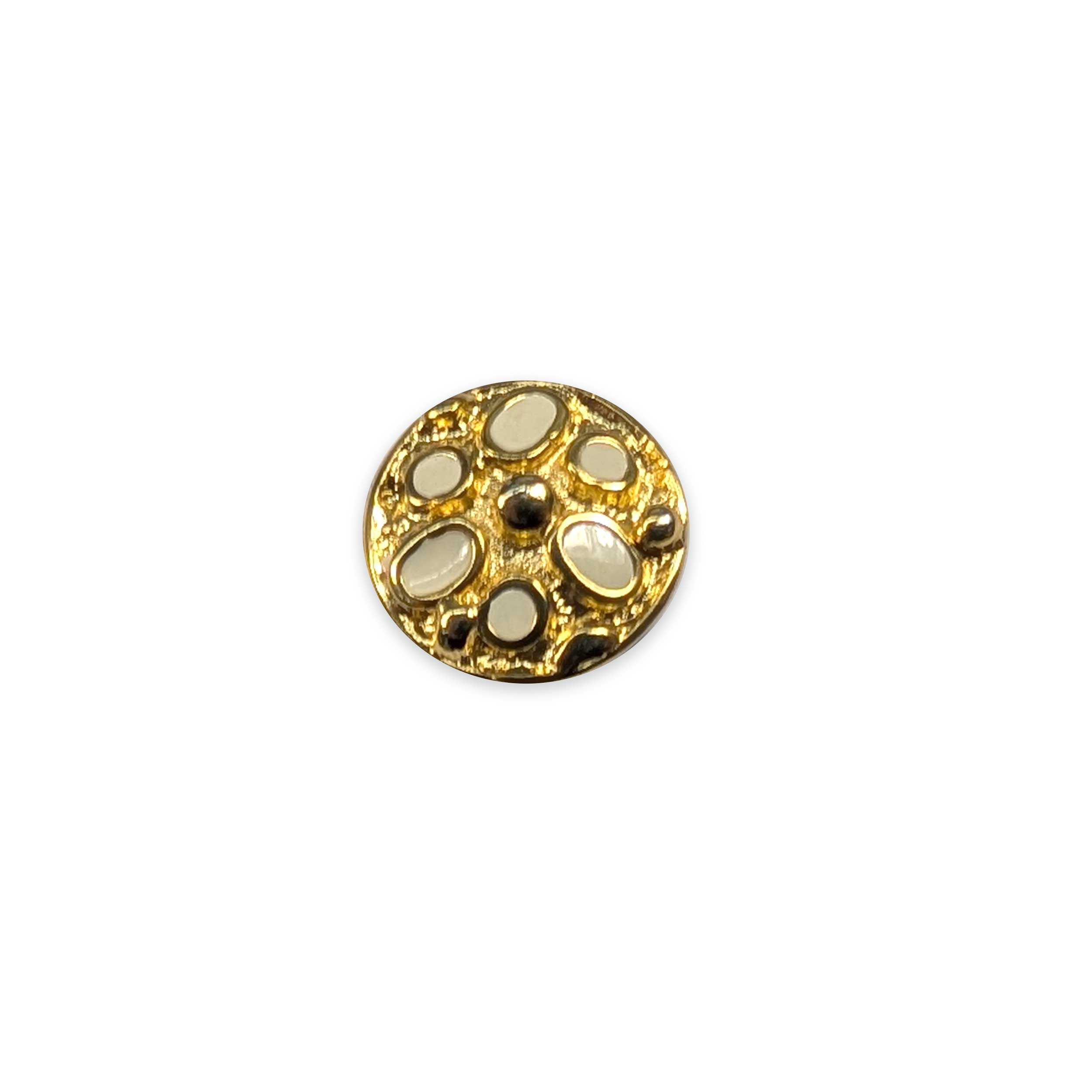 Gold Jewel Button Clear Stones Lin19 | Panini