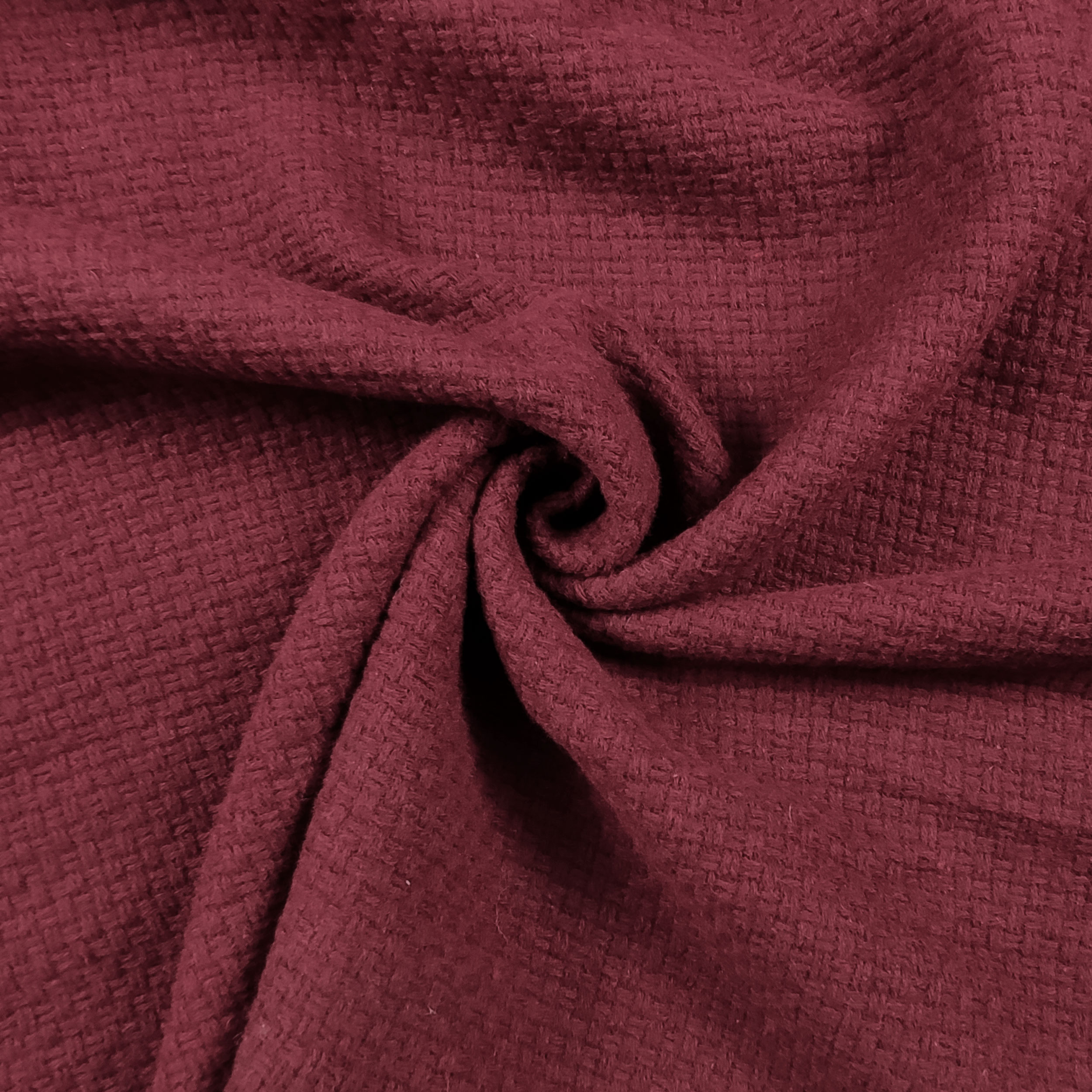 Bordeaux - Pull en coton mélangé entrelacé