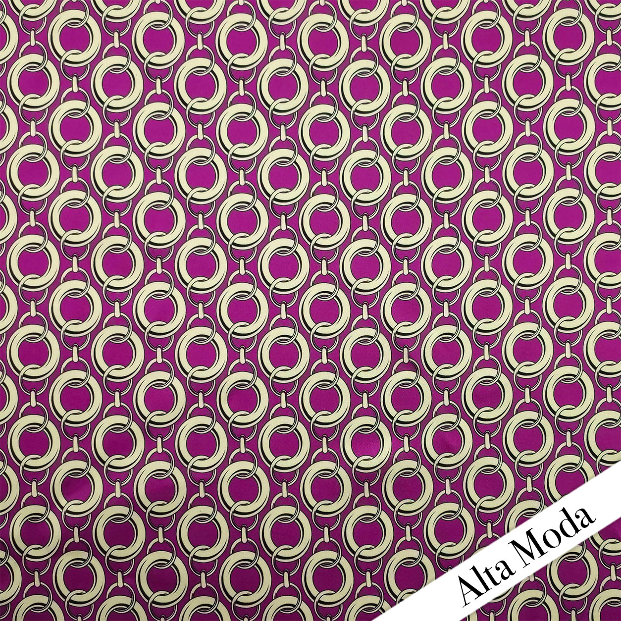 Découpe Satin Cady Set Chains Orchid Background 50x150 cm Image