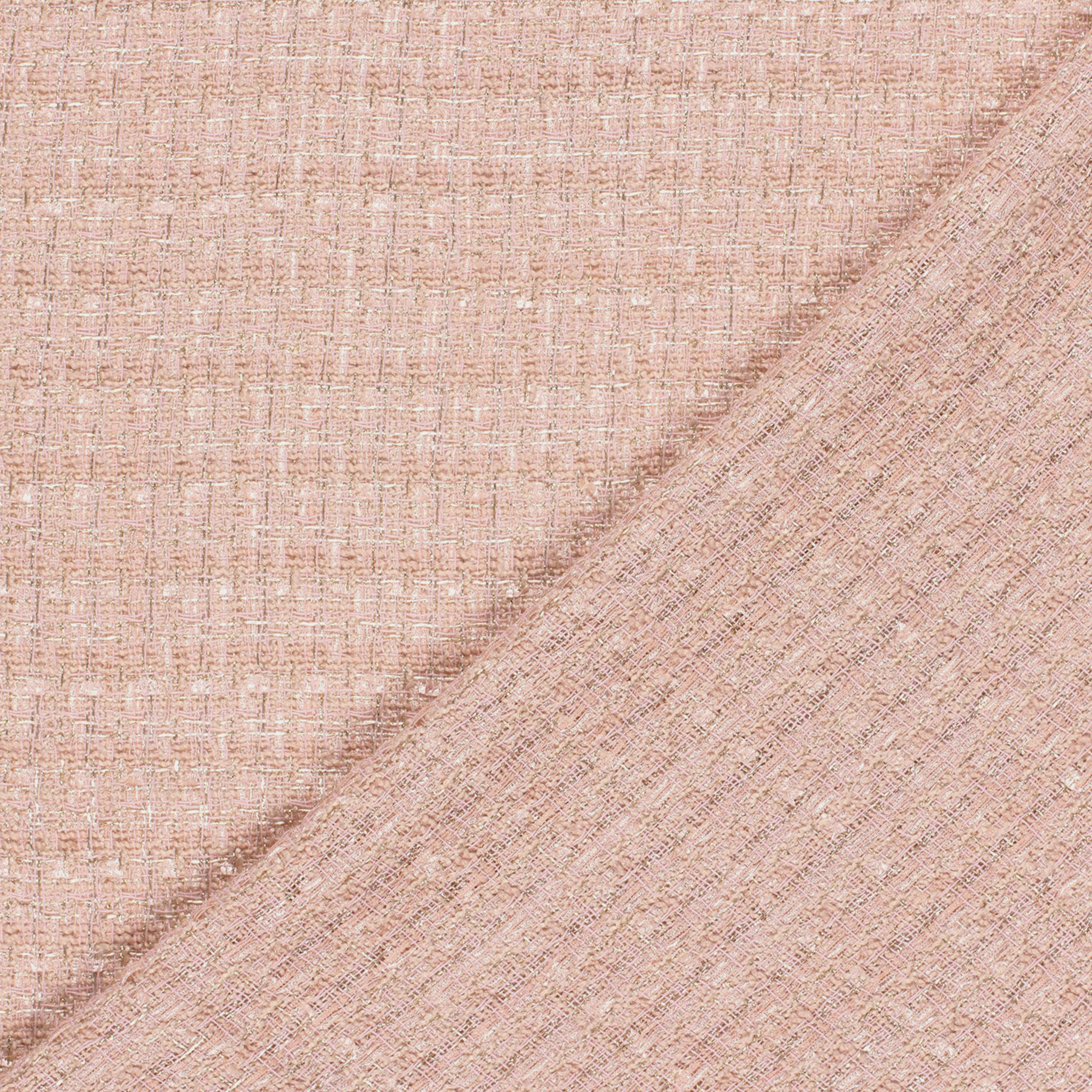 Tweed Lurex rose poudré