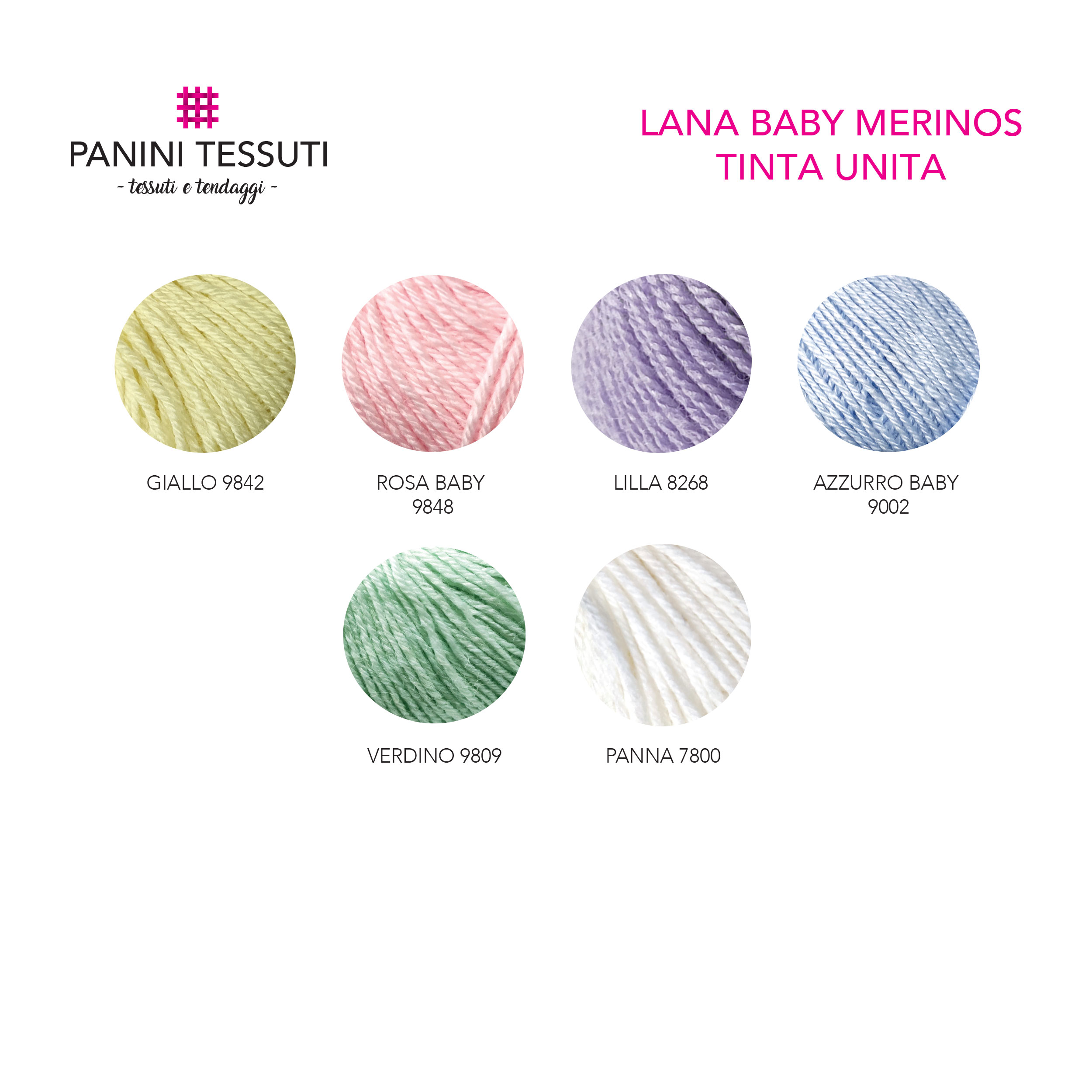 Hilos lisos de lana Merinos Baby