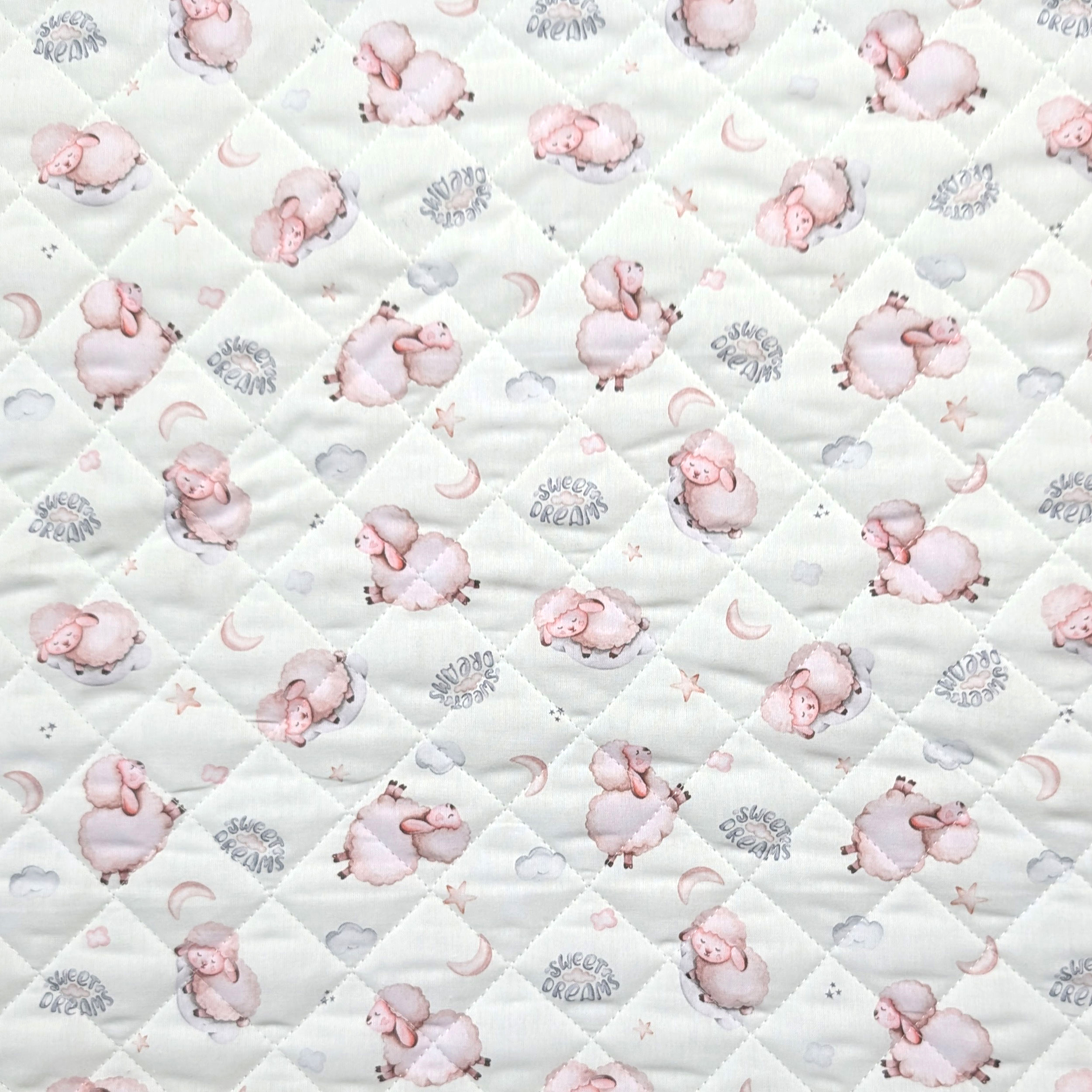 Sweet Dreams Sheep Quilted Fabric Image