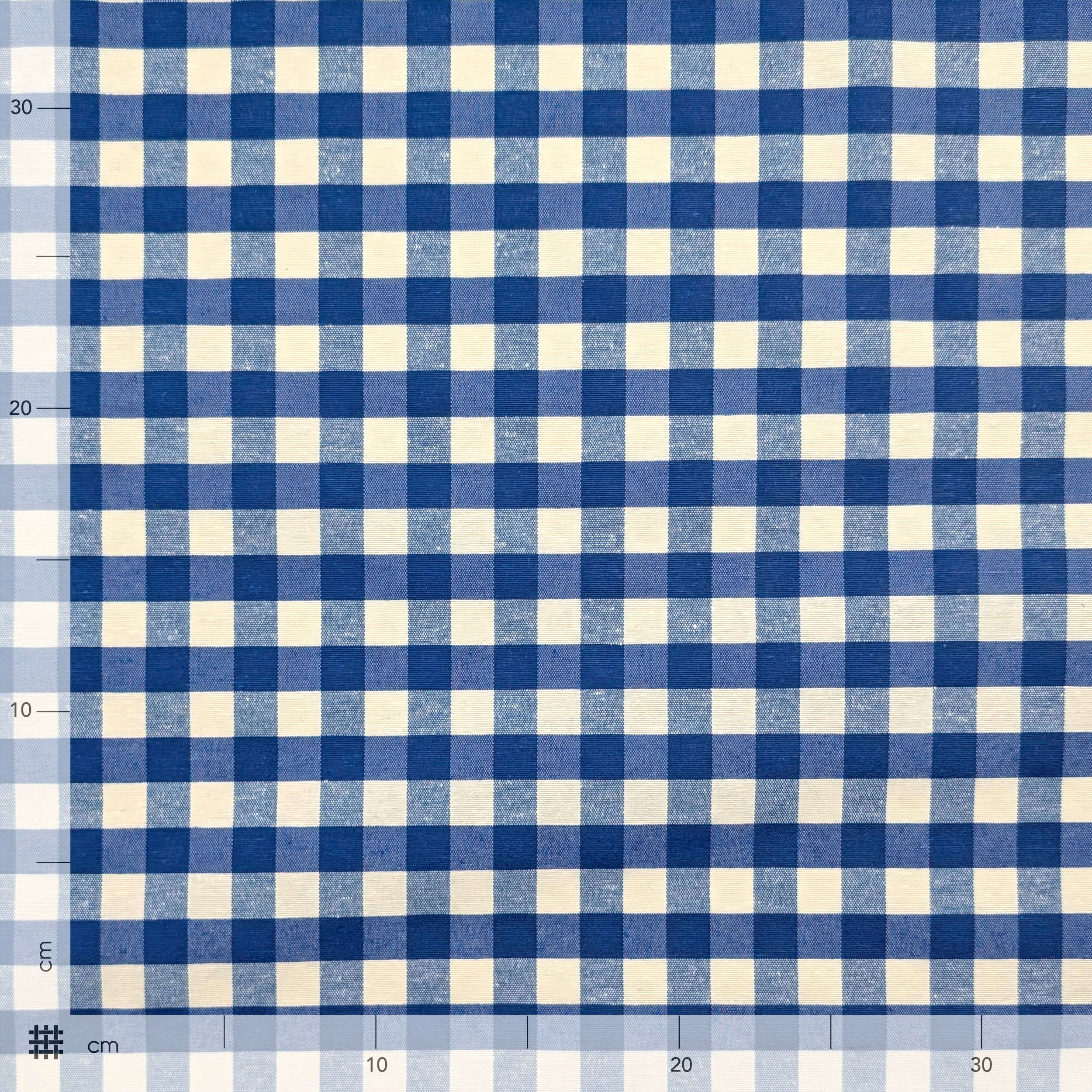 Fabric for Resin Tablecloth Blue Checkered Image
