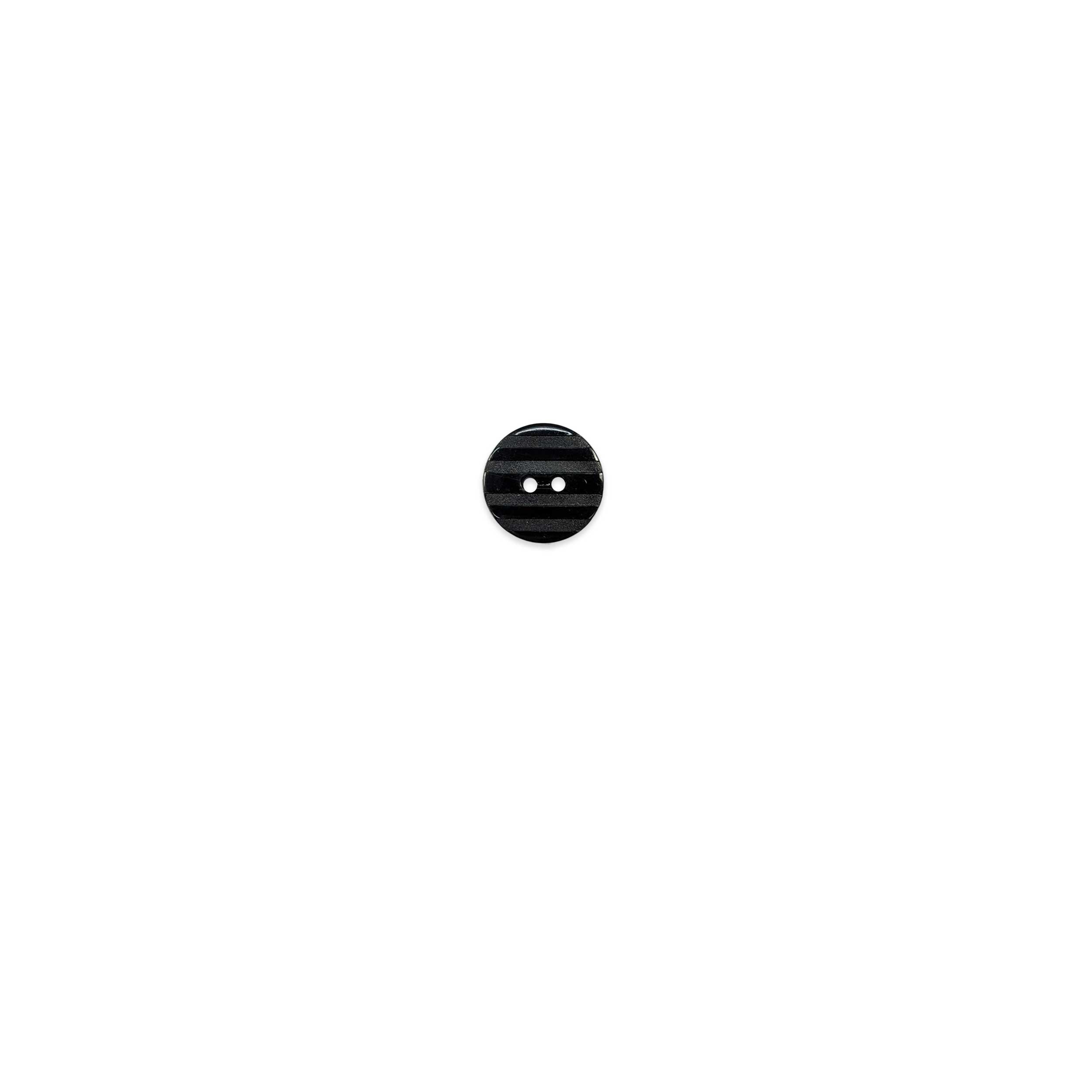 Bouton mat 2 trous rayures brillantes noir Image
