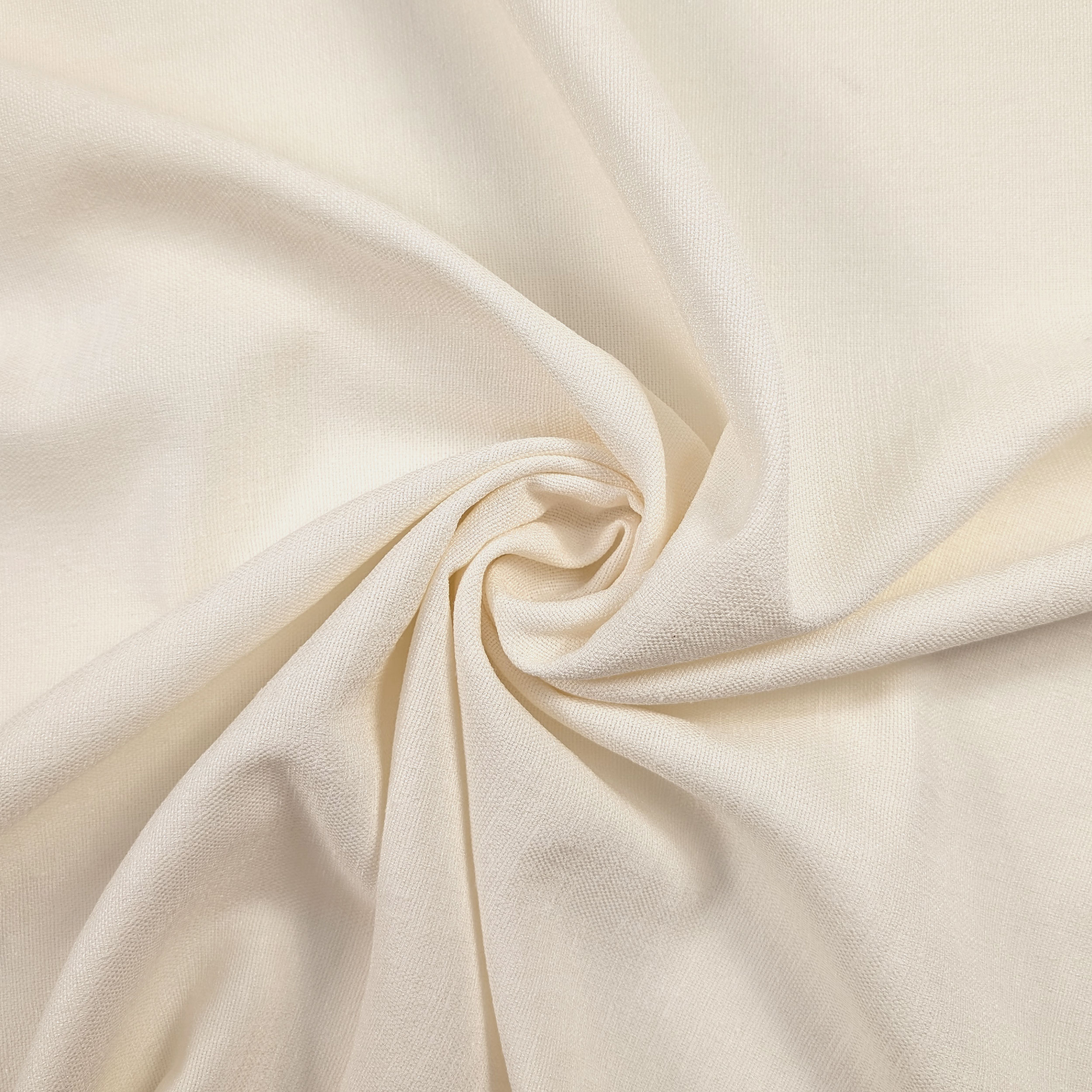 Faux Linen Curtain Fabric Cream Image