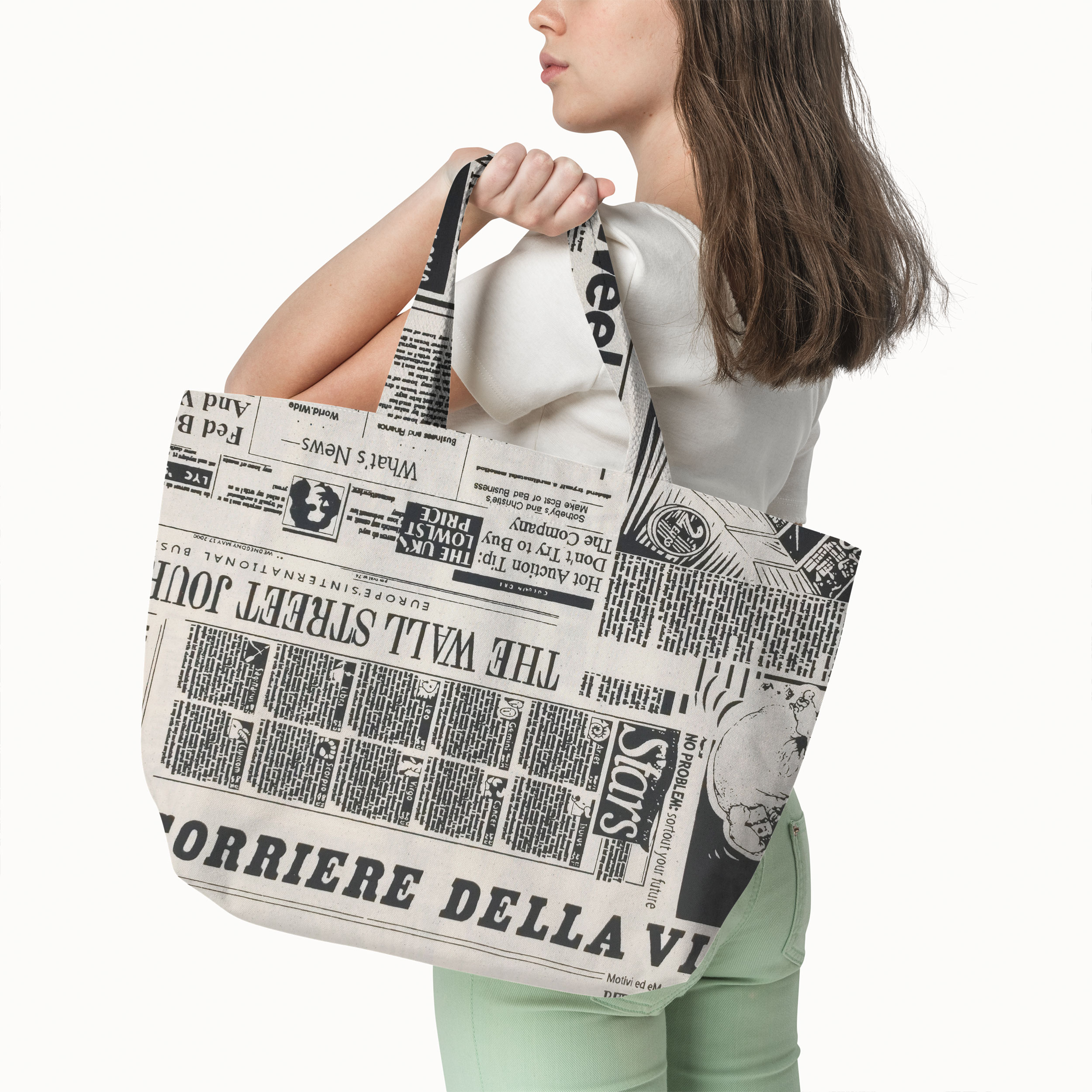 Cotton Newspaper Print  Image