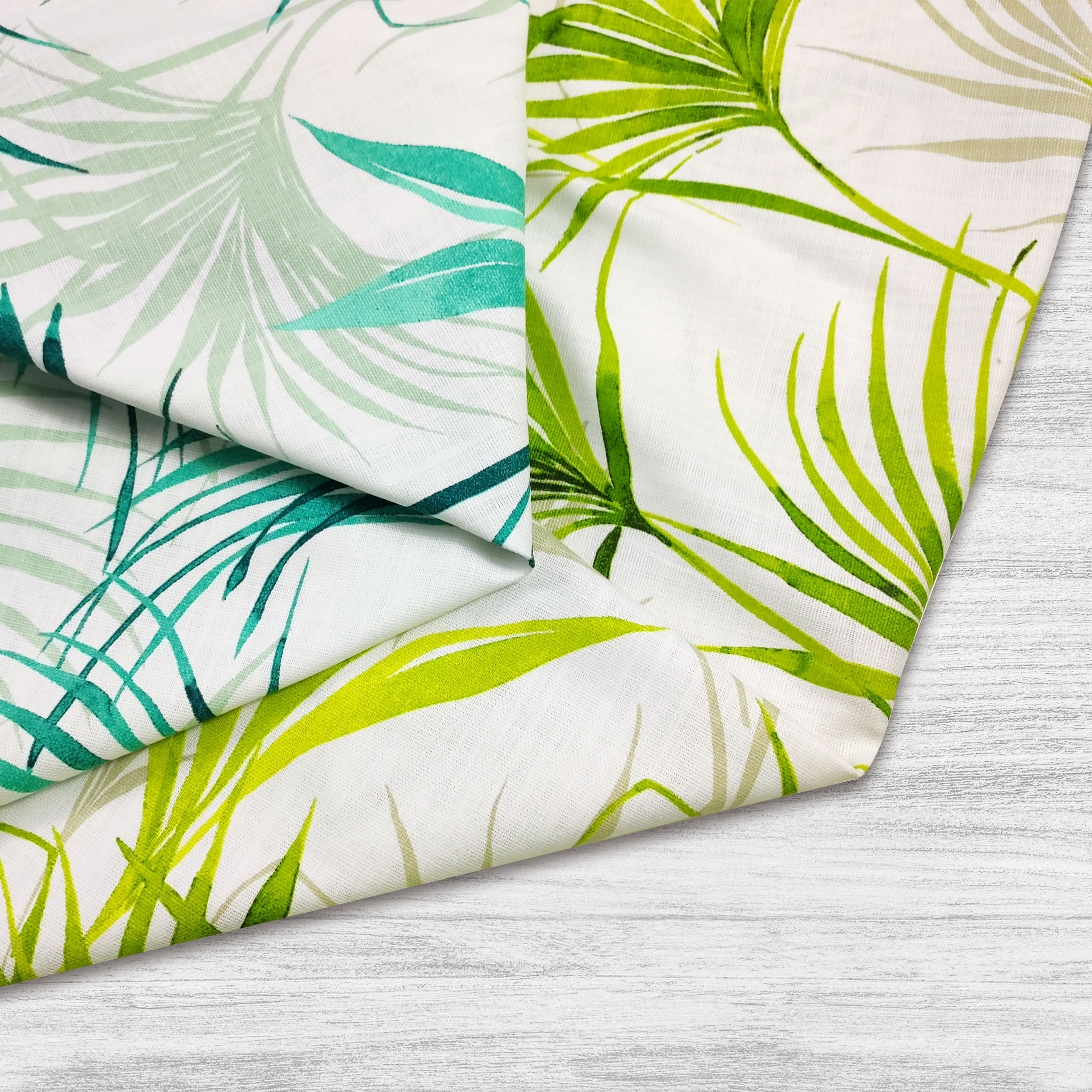 Coton et lin Feuilles vertes Image