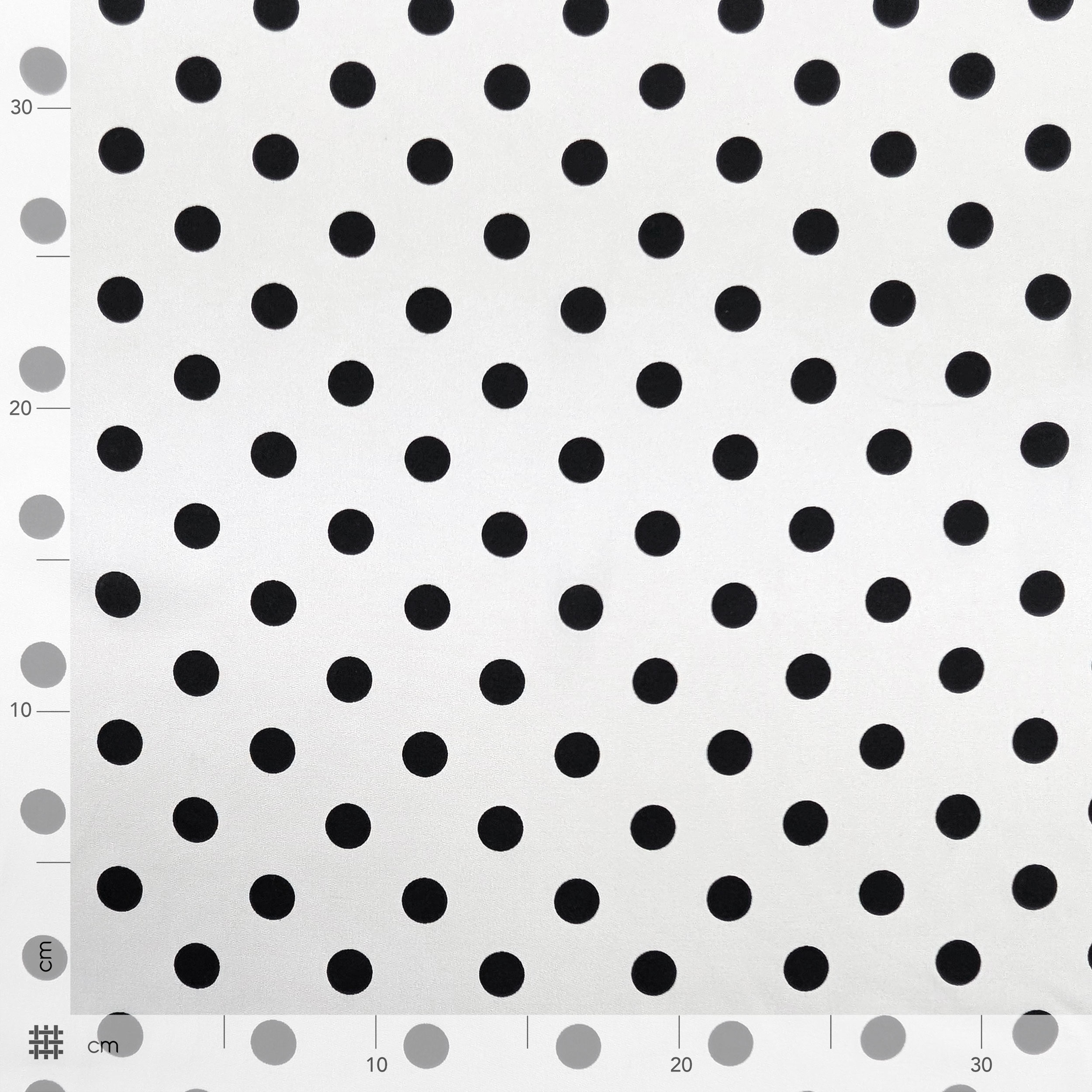 Viscose Black Polka Dots White Background Image