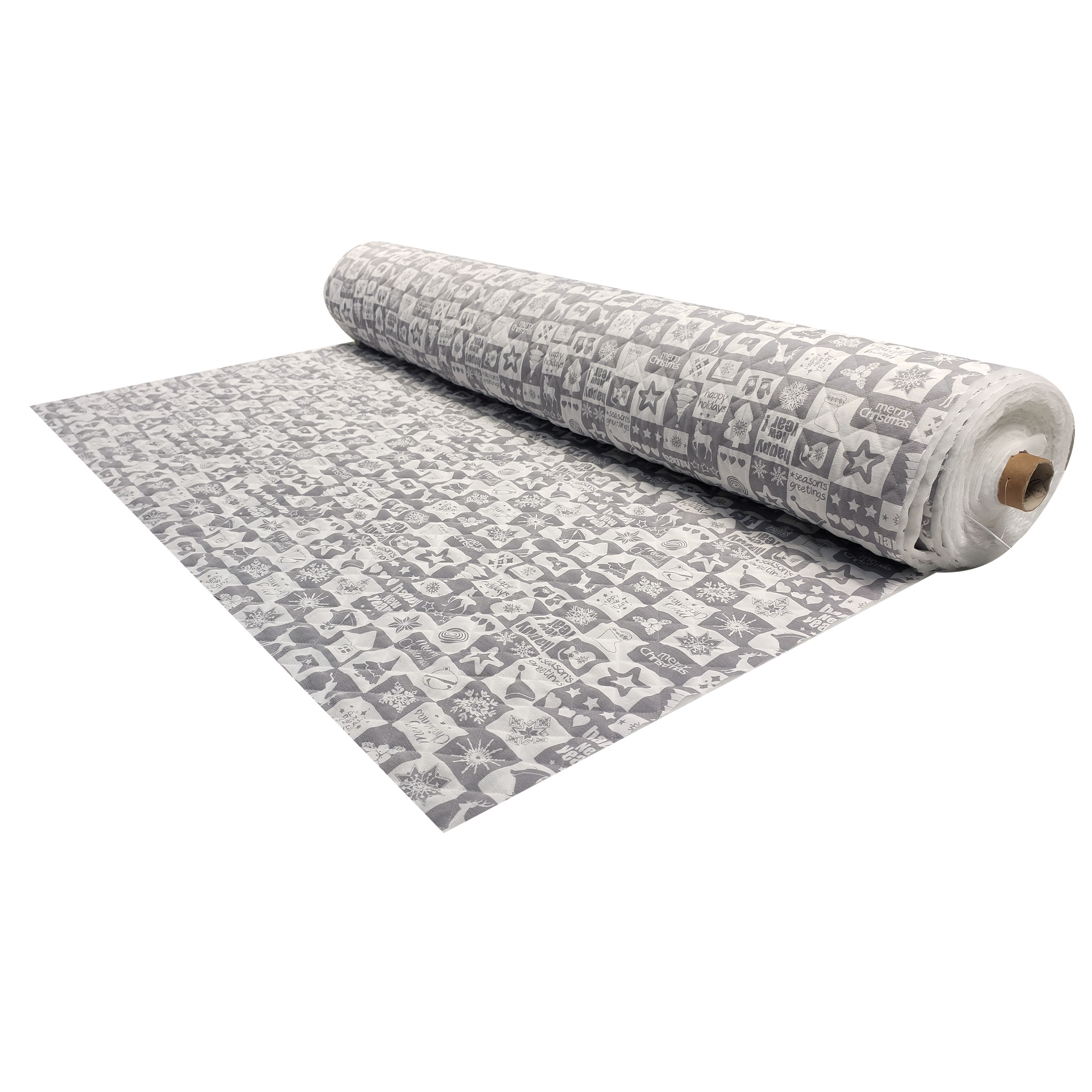 Tissu matelassé Patchwork de Noël Gris