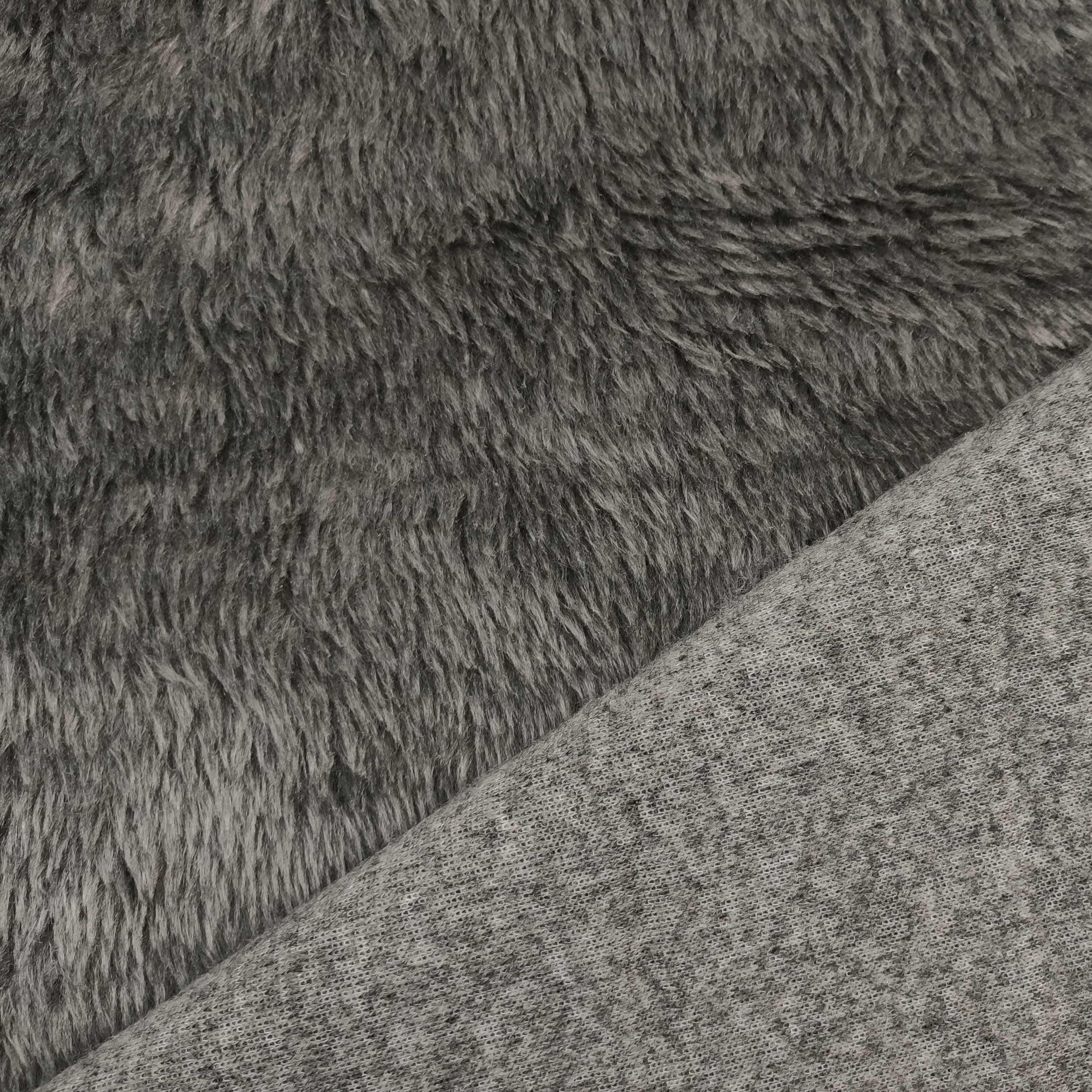 Grey Soft Pile Fabric