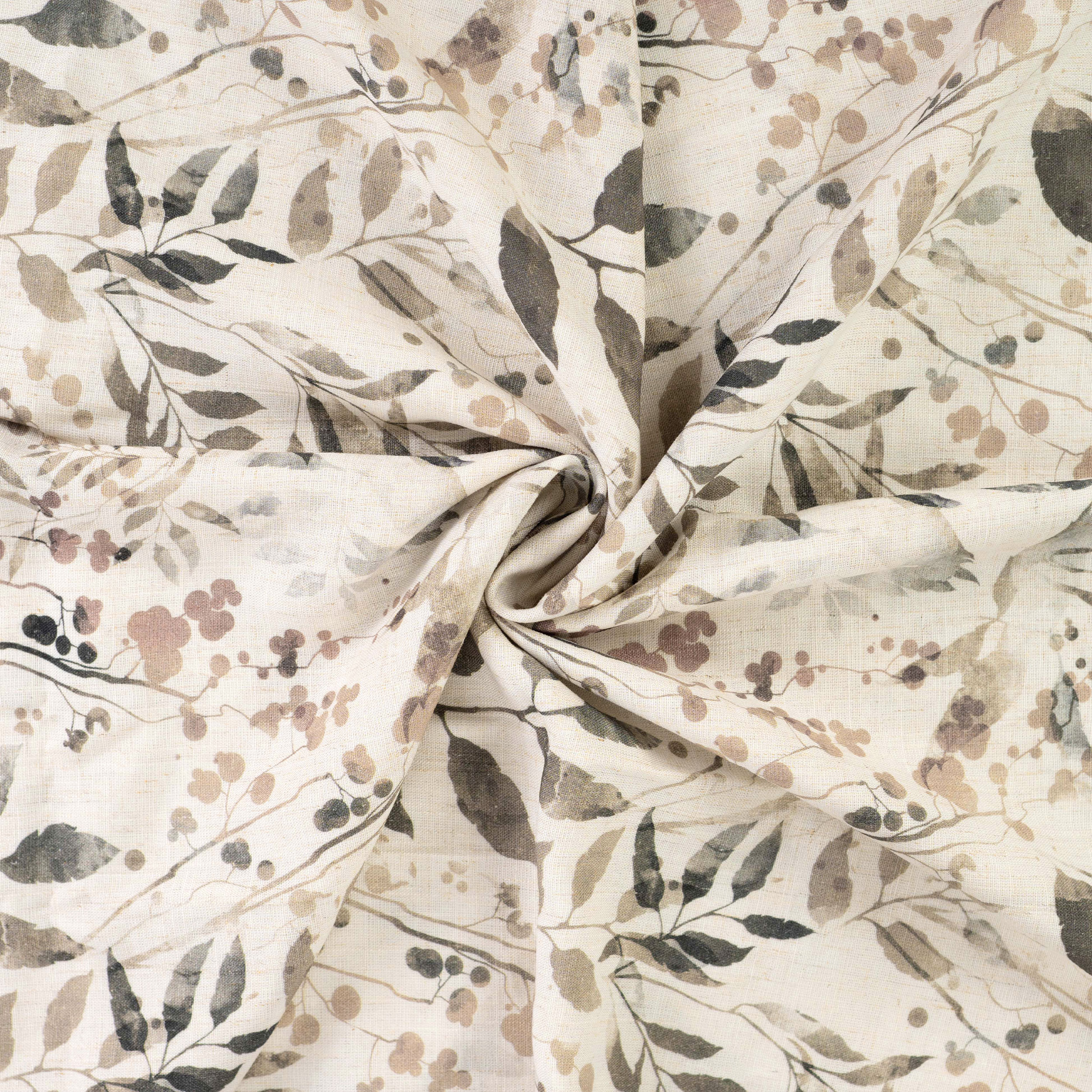 Natural Foliage Fantasy Viscose Linen Image