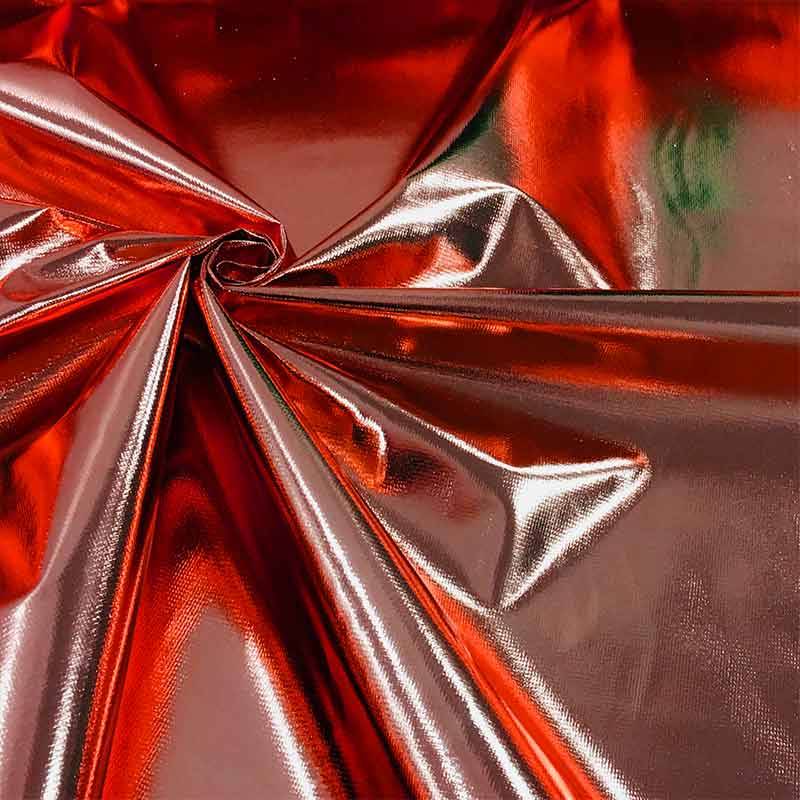 Tissu laminé spécial en rouge