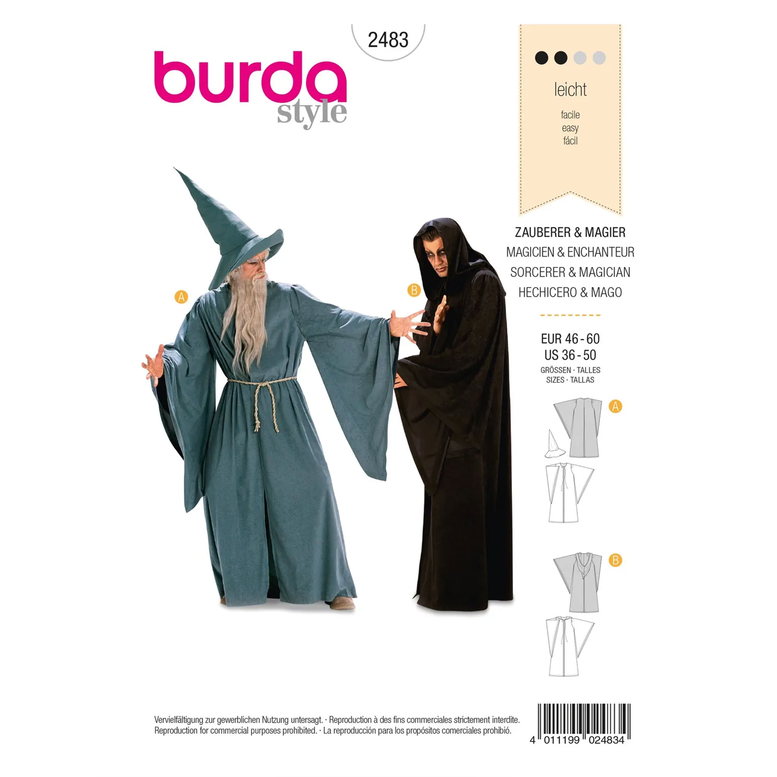 Burda Pattern Style Easy Carnival Sorcerer and Magician Image