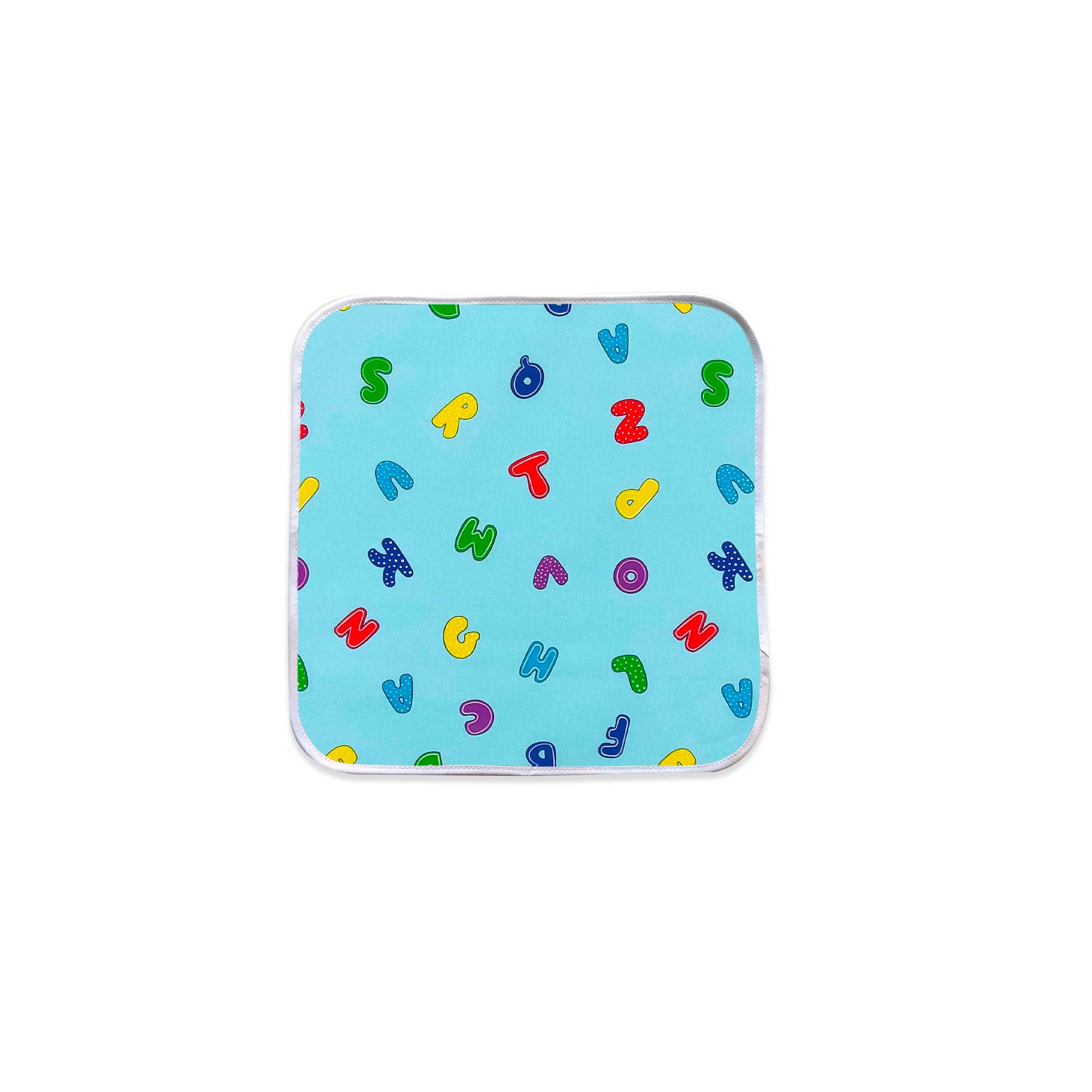Serviette de table Alphabet Fond bleu clair